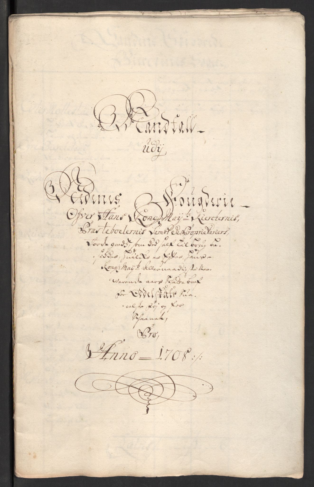 Rentekammeret inntil 1814, Reviderte regnskaper, Fogderegnskap, RA/EA-4092/R39/L2318: Fogderegnskap Nedenes, 1706-1709, p. 334