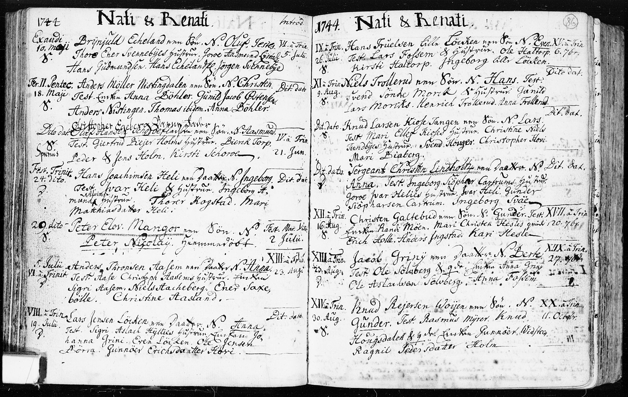 Spydeberg prestekontor Kirkebøker, SAO/A-10924/F/Fa/L0002: Parish register (official) no. I 2, 1739-1780, p. 86