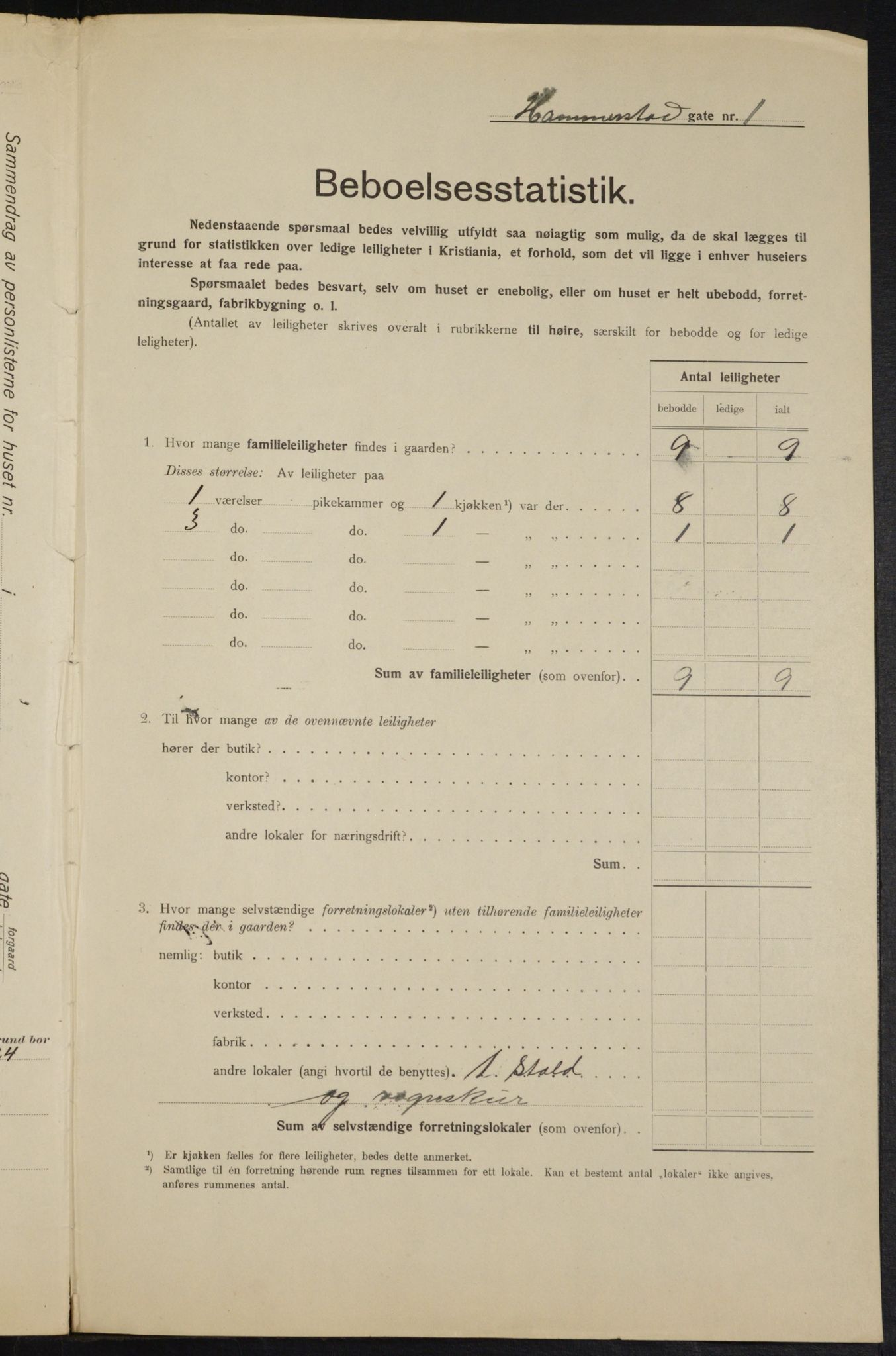 OBA, Municipal Census 1915 for Kristiania, 1915, p. 34139