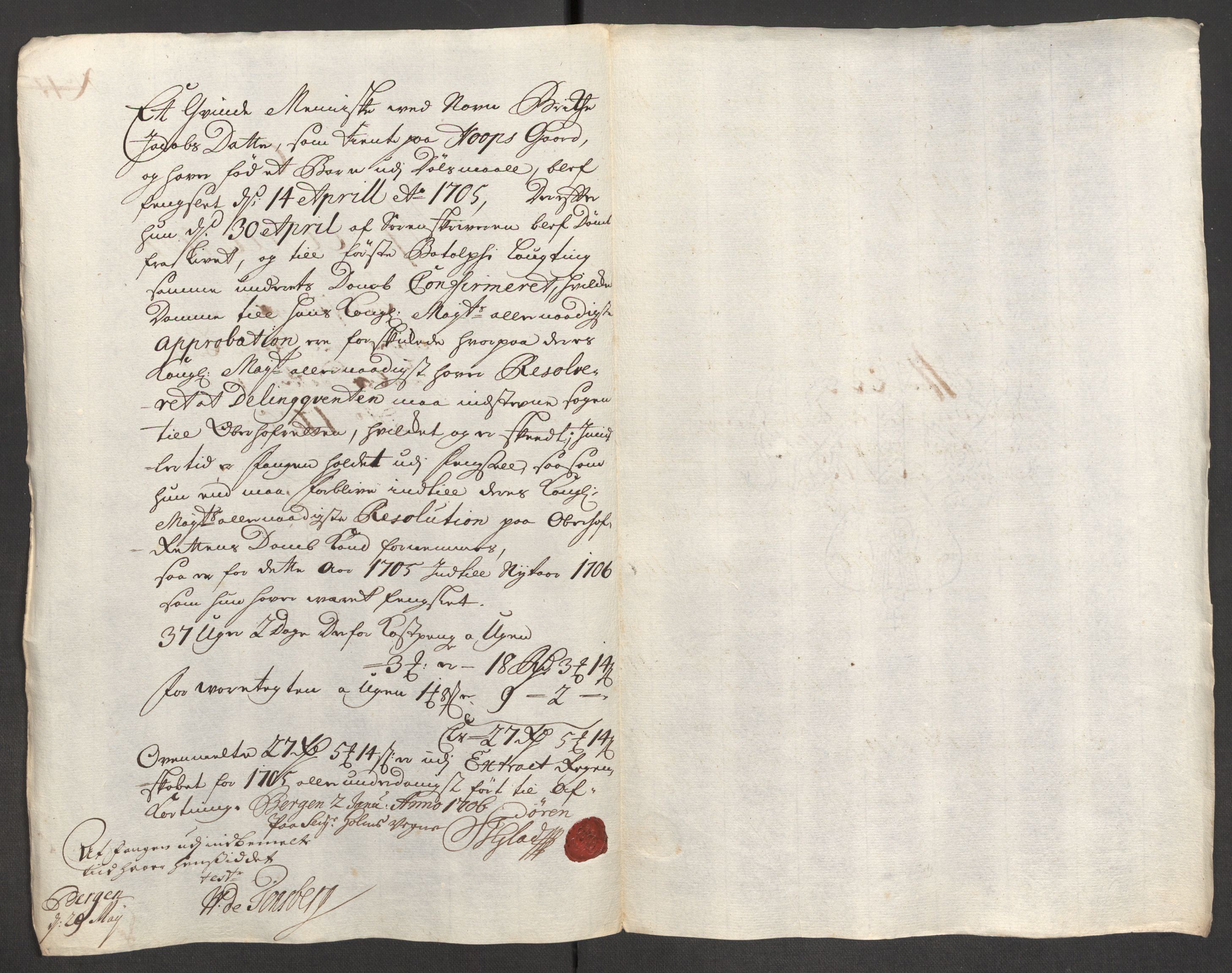 Rentekammeret inntil 1814, Reviderte regnskaper, Fogderegnskap, AV/RA-EA-4092/R51/L3187: Fogderegnskap Nordhordland og Voss, 1704-1705, p. 387
