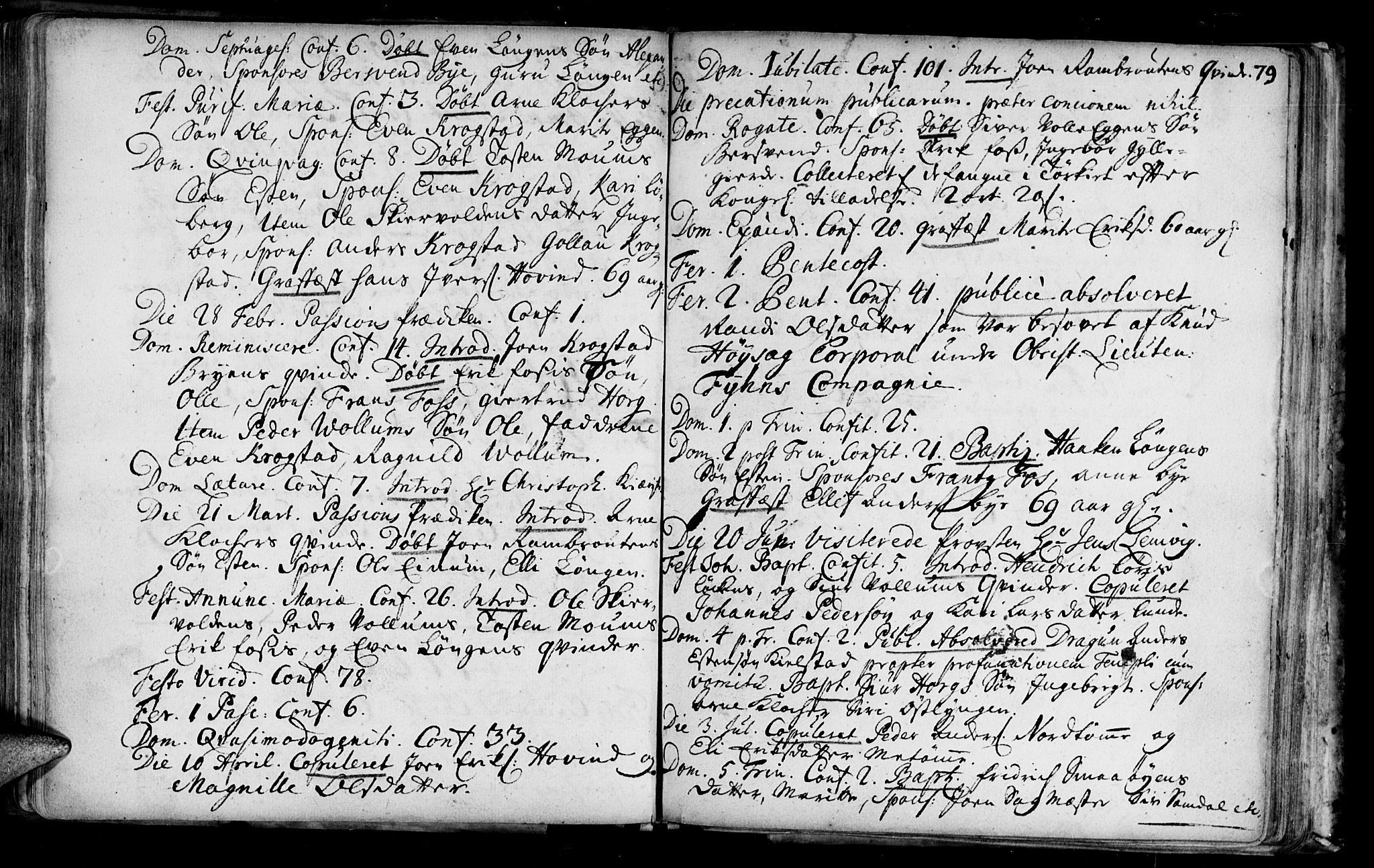 Ministerialprotokoller, klokkerbøker og fødselsregistre - Sør-Trøndelag, SAT/A-1456/692/L1101: Parish register (official) no. 692A01, 1690-1746, p. 79