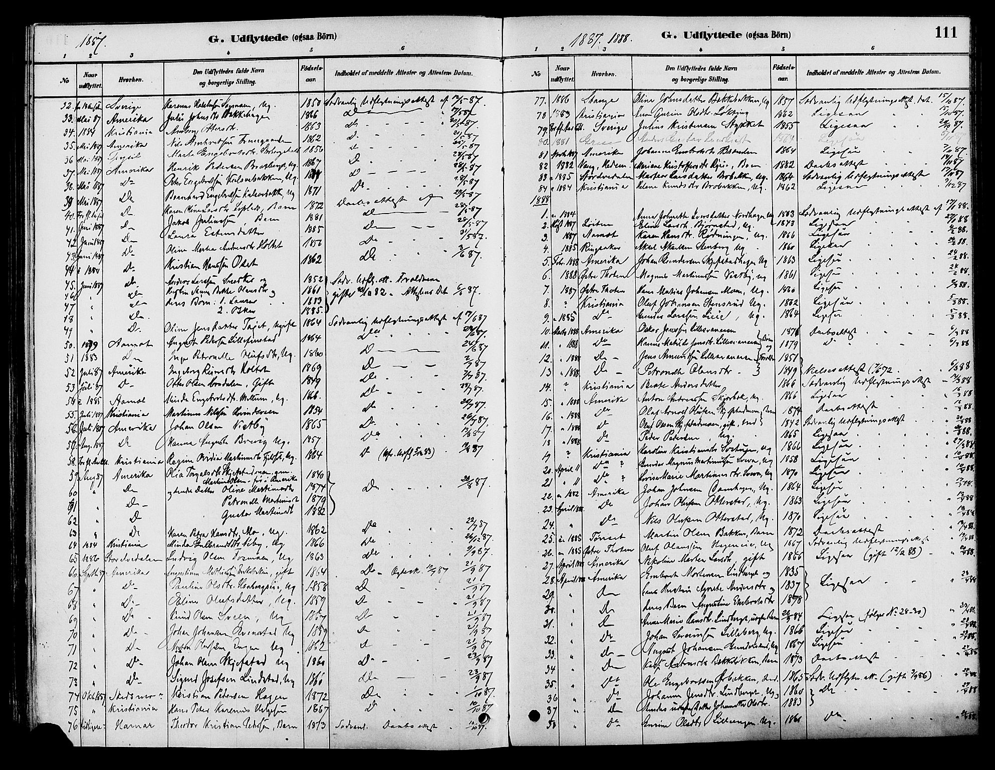 Elverum prestekontor, AV/SAH-PREST-044/H/Ha/Haa/L0012: Parish register (official) no. 12, 1880-1893, p. 111