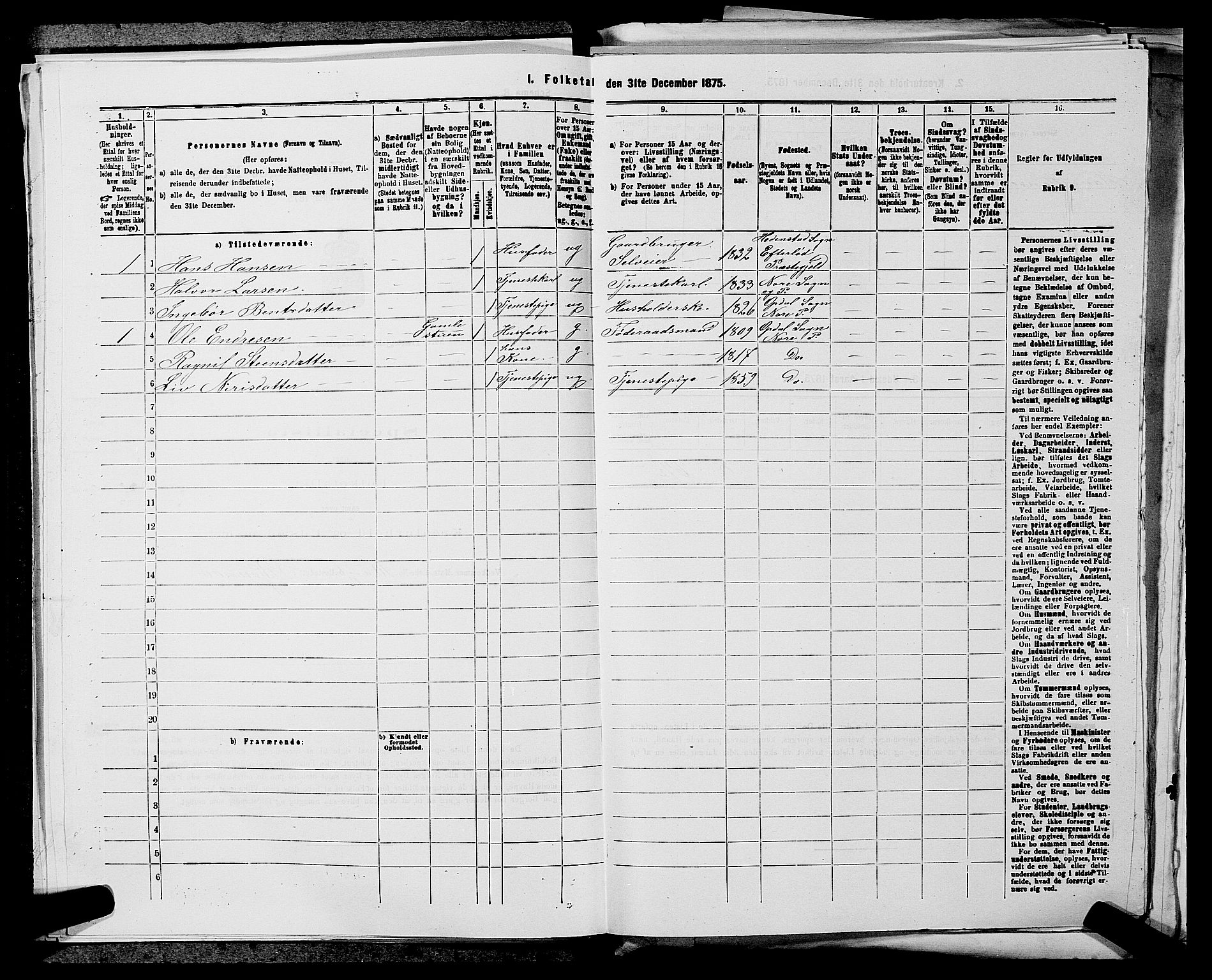 SAKO, 1875 census for 0633P Nore, 1875, p. 292