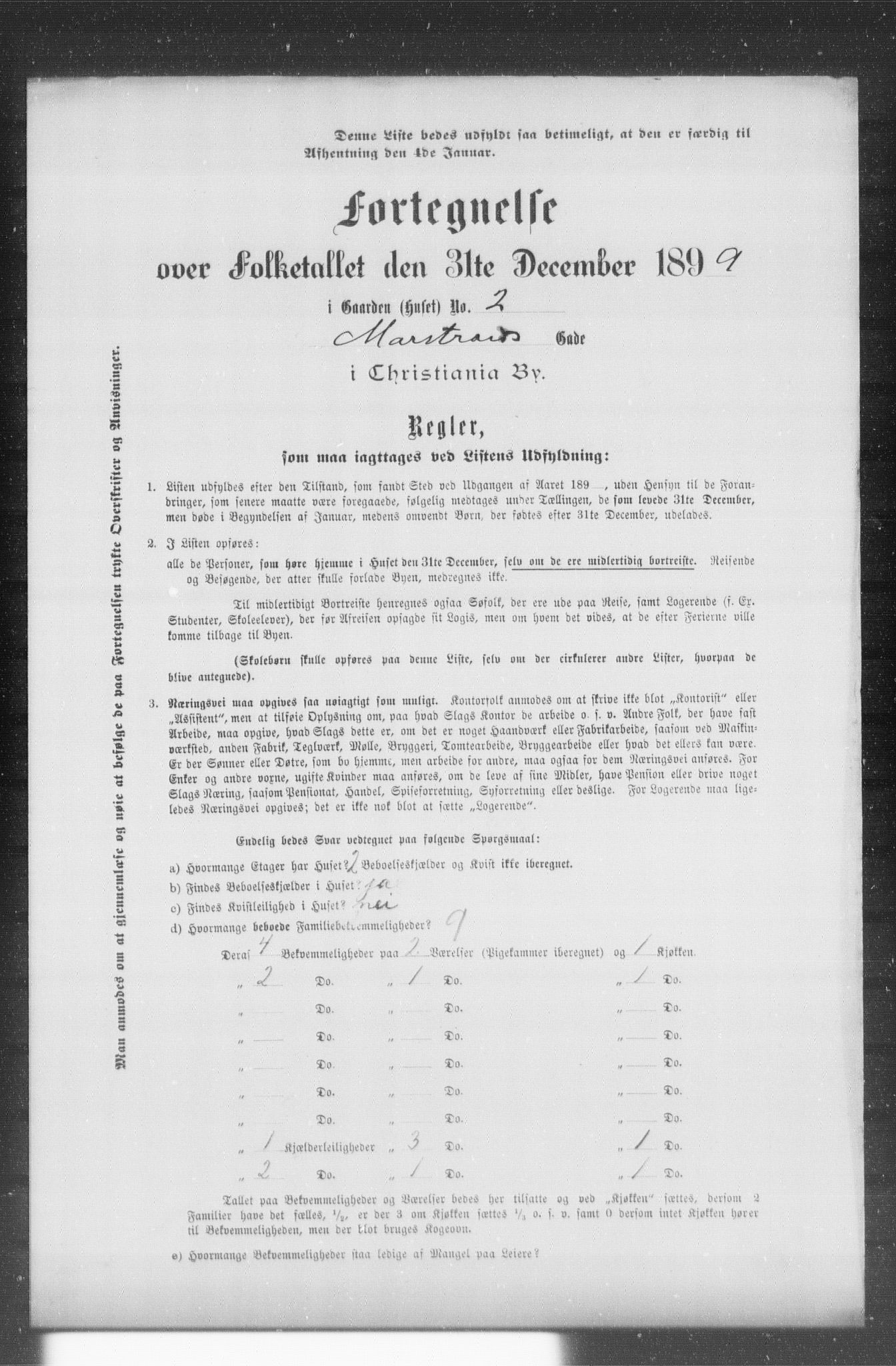 OBA, Municipal Census 1899 for Kristiania, 1899, p. 8436