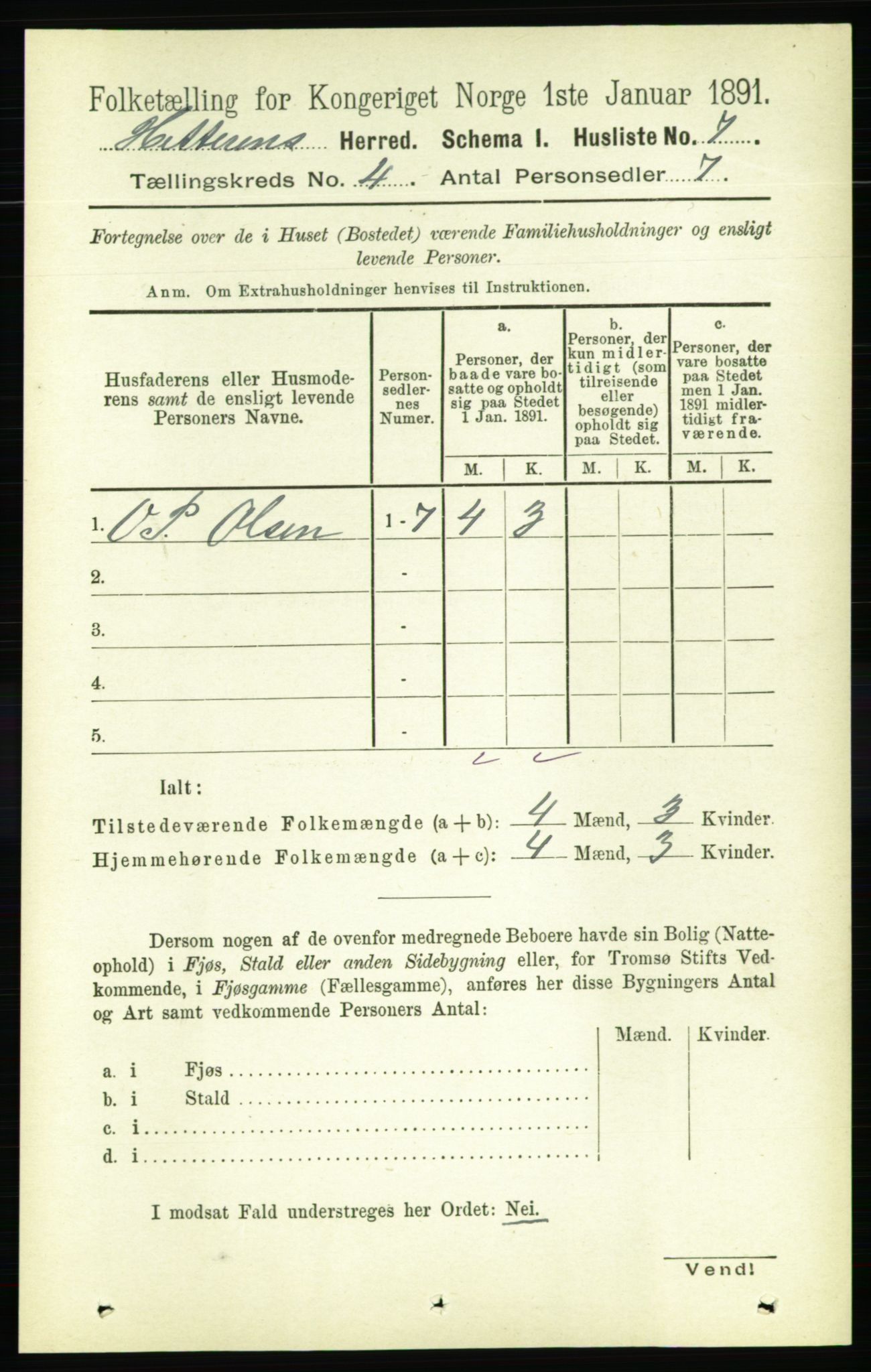 RA, 1891 census for 1617 Hitra, 1891, p. 727