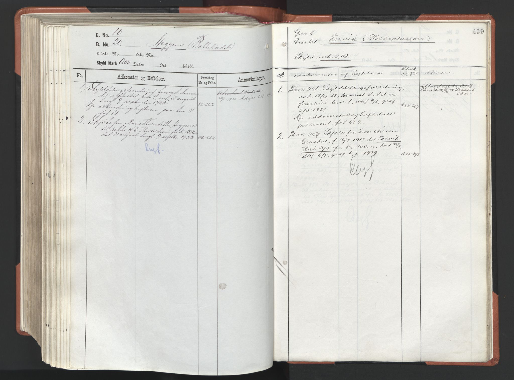 Nordmøre sorenskriveri, AV/SAT-A-4132/1/2/2A/L0013: Mortgage register no. 13, p. 459