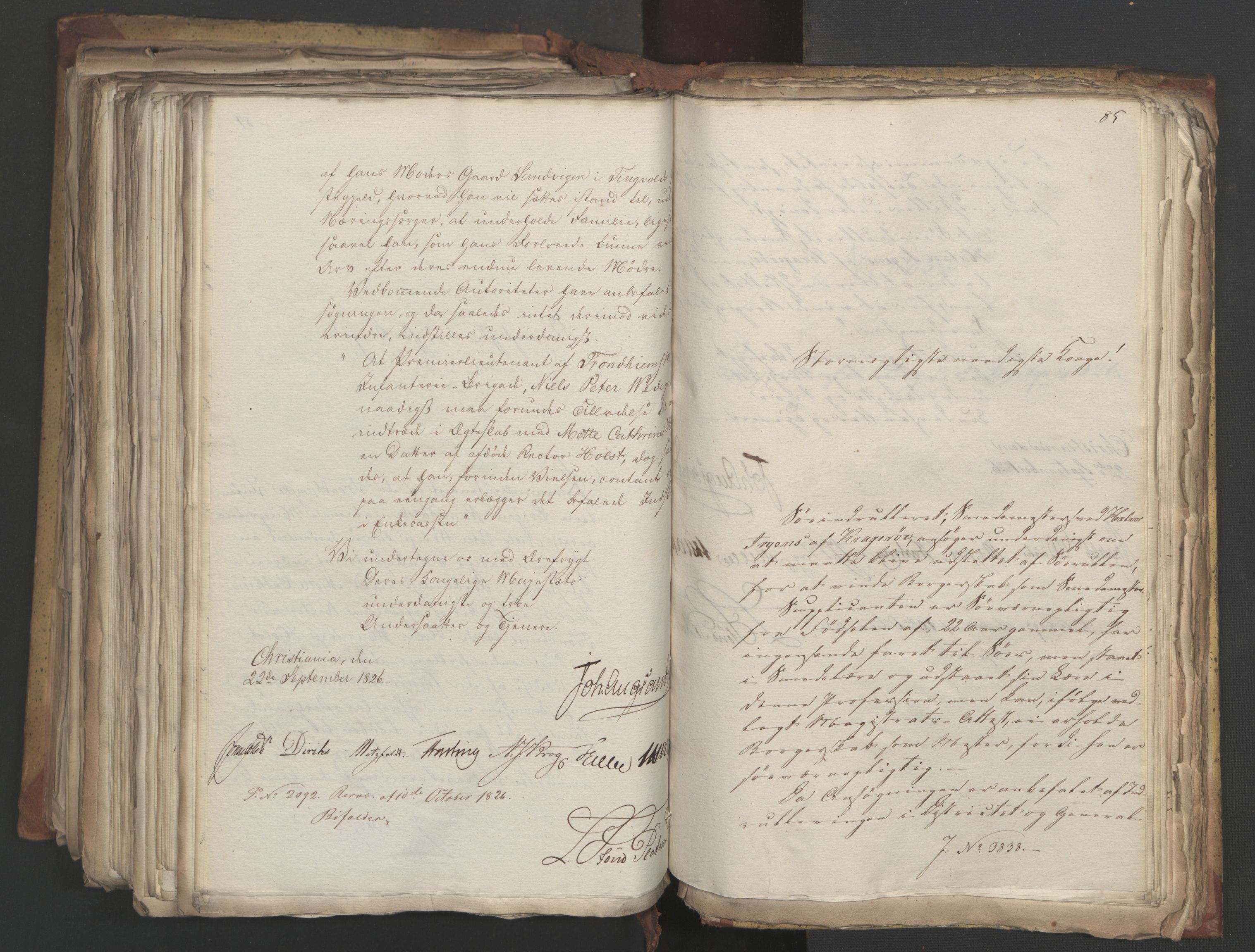 Statsrådsavdelingen i Stockholm, AV/RA-S-1003/D/Da/L0048: Regjeringsinnstillinger nr. 3600-3859, 1826, p. 480