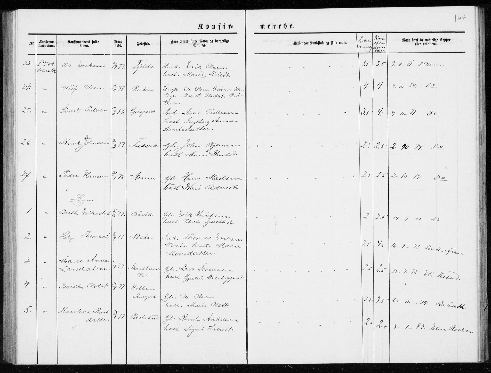 Ministerialprotokoller, klokkerbøker og fødselsregistre - Møre og Romsdal, AV/SAT-A-1454/551/L0631: Parish register (copy) no. 551C03, 1886-1894, p. 164