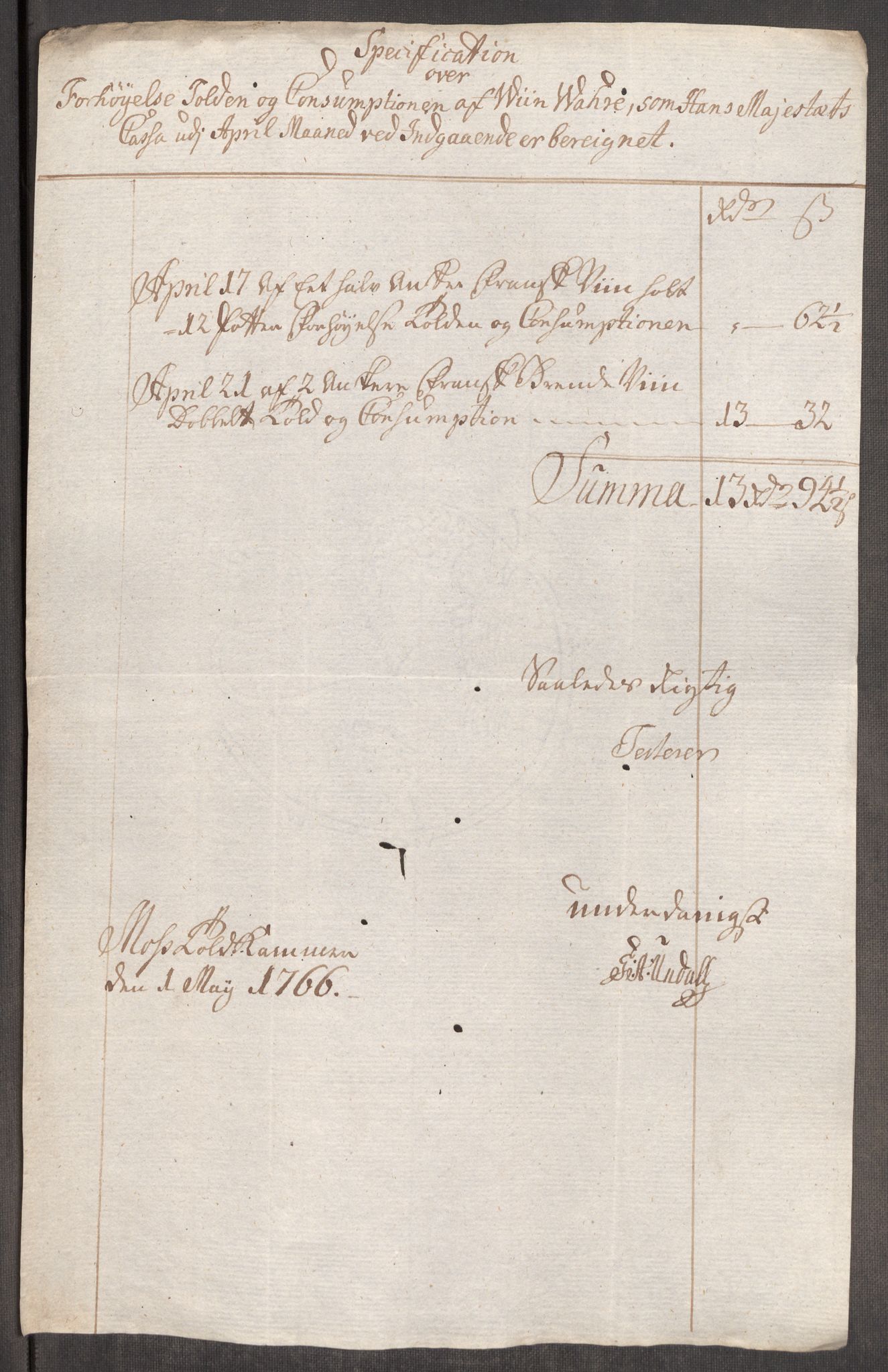 Rentekammeret inntil 1814, Realistisk ordnet avdeling, AV/RA-EA-4070/Oe/L0008: [Ø1]: Priskuranter, 1764-1768, p. 535