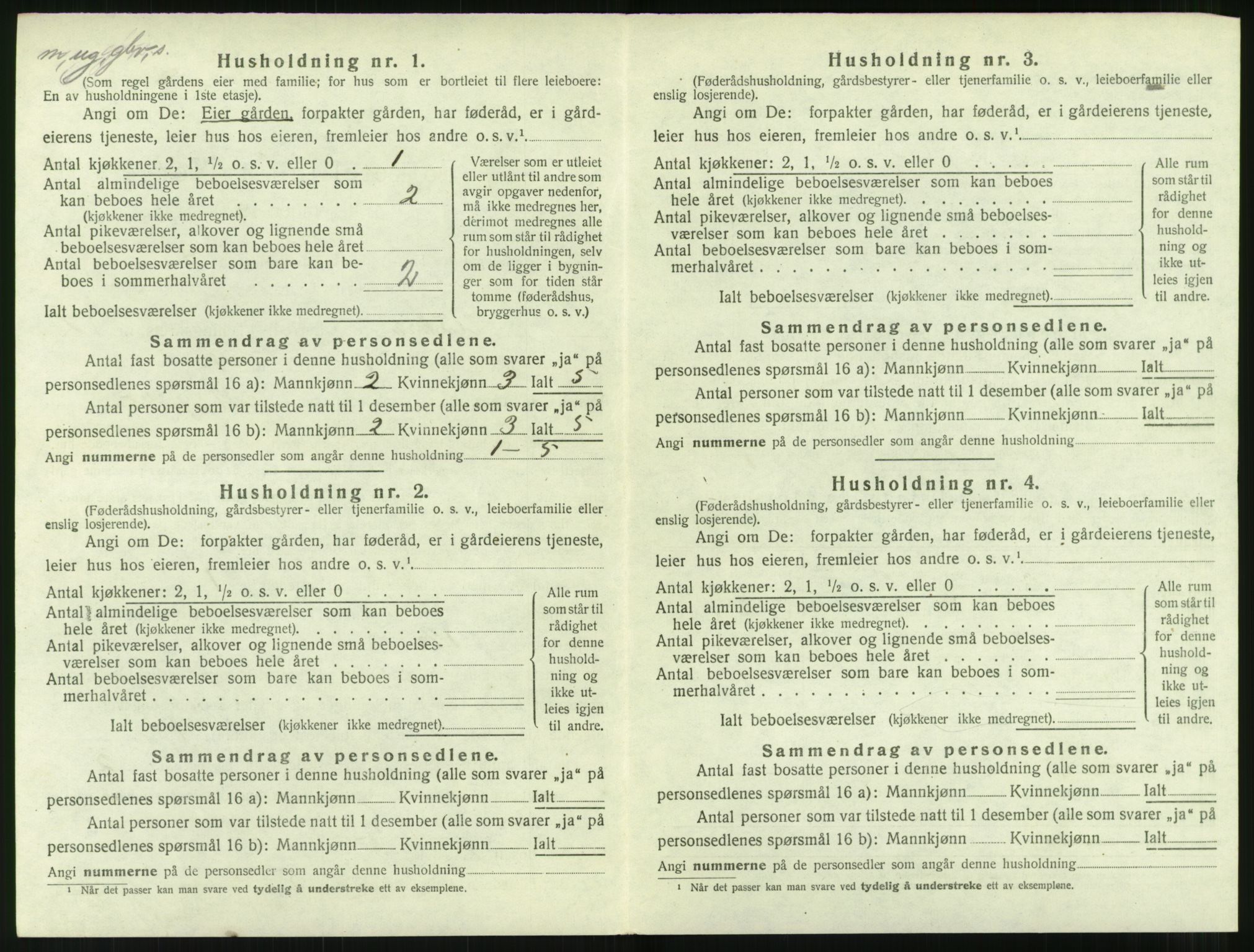 SAT, 1920 census for Aukra, 1920, p. 742