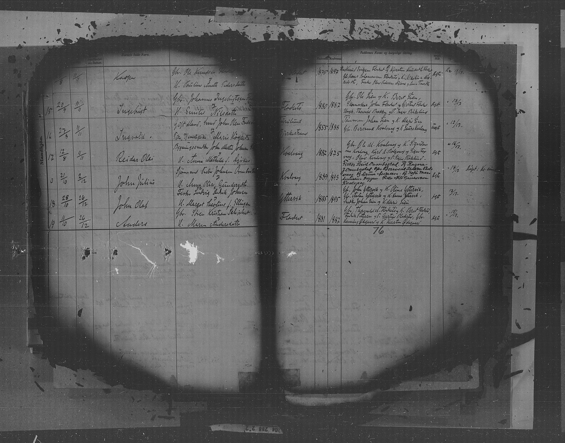 Kristiansund sokneprestkontor, AV/SAT-A-1068/1/I/I1: Parish register (official) no. 30, 1880-1919, p. 76