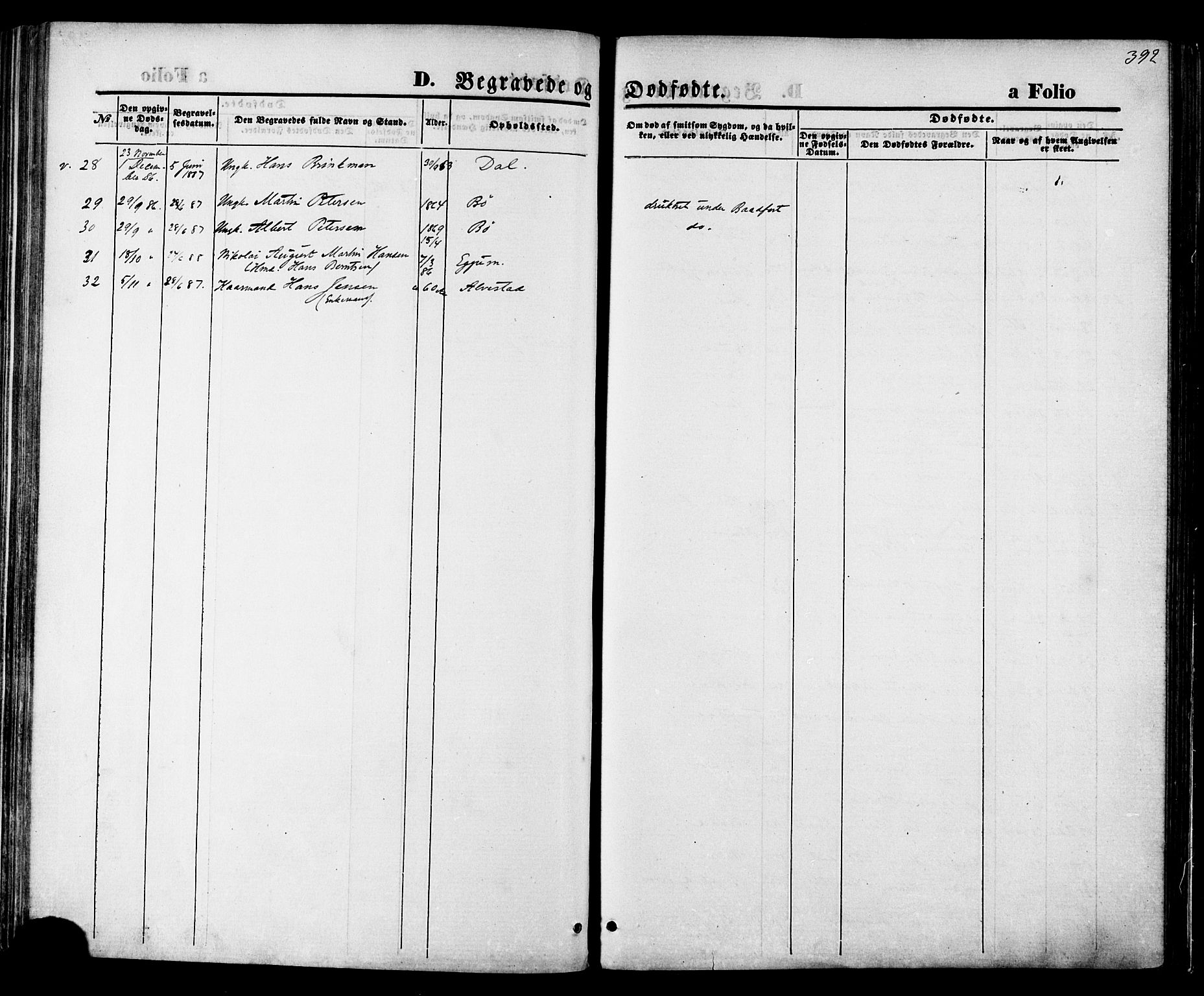 Ministerialprotokoller, klokkerbøker og fødselsregistre - Nordland, AV/SAT-A-1459/880/L1132: Parish register (official) no. 880A06, 1869-1887, p. 392