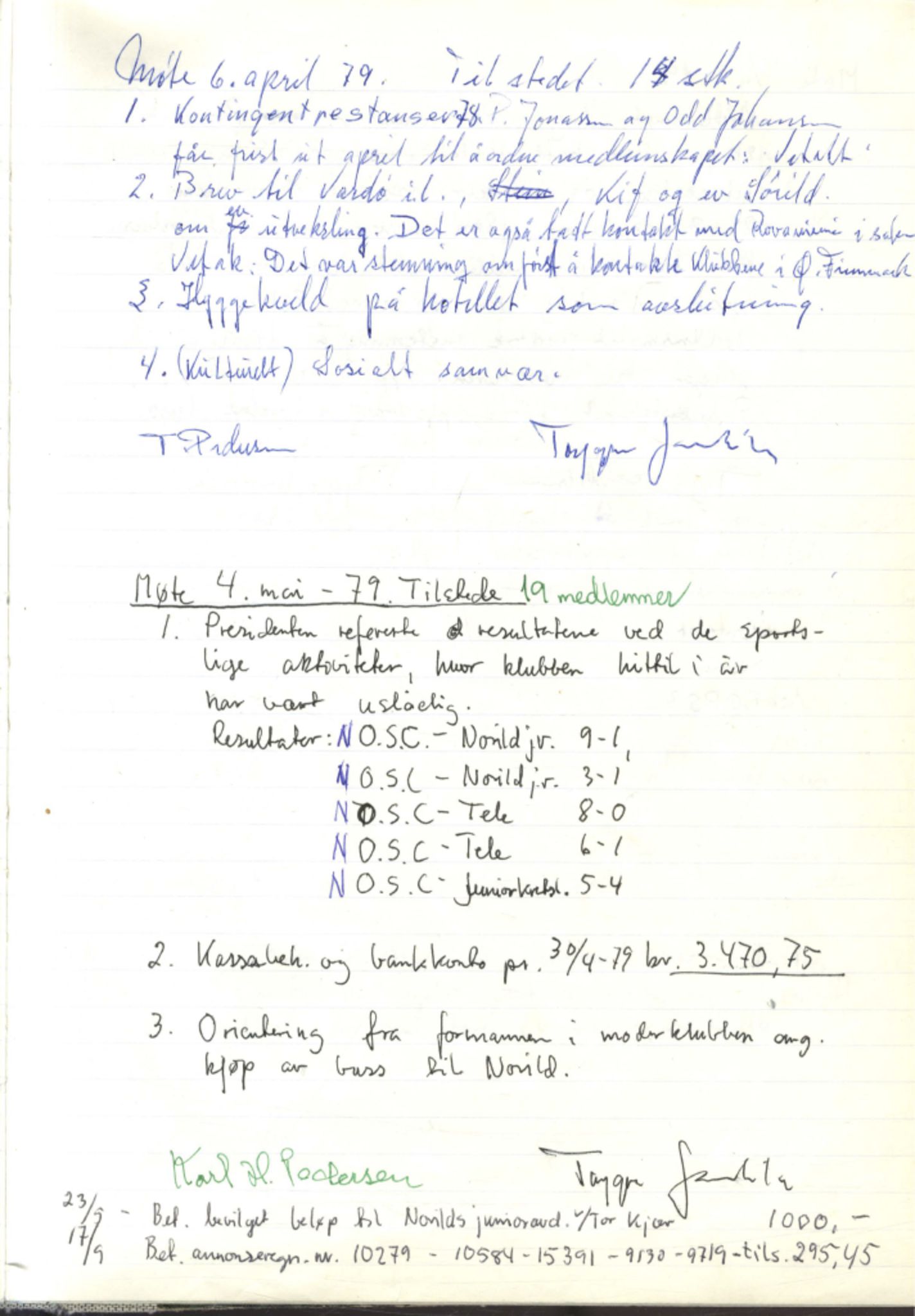 Norild Old Star Club, FMFB/A-1039/A/L0001: Møteprotokoll, 1978-1990, p. 19