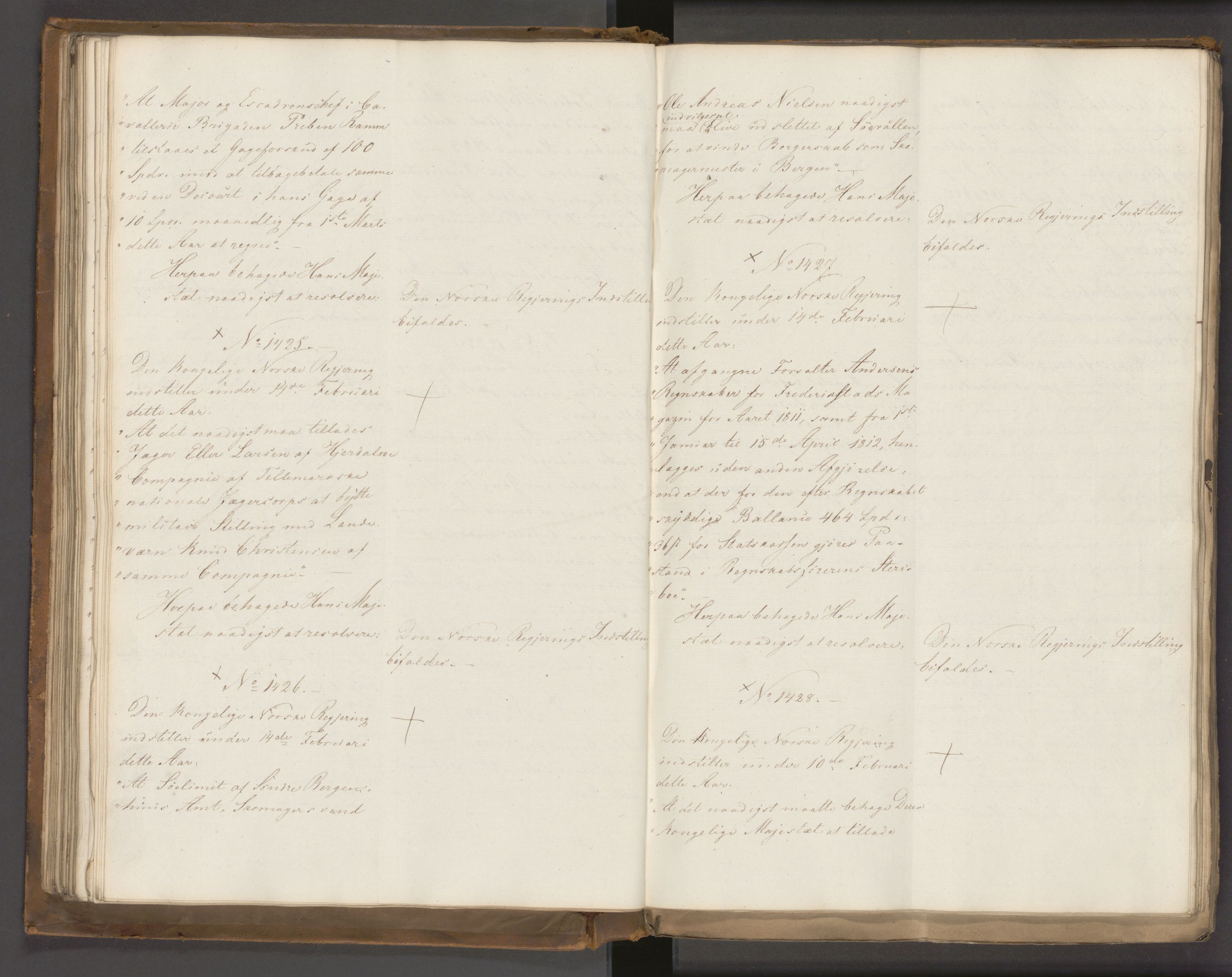 Statsrådssekretariatet, AV/RA-S-1001/A/Ab/L0022: Kgl. res. nr. 1210-1721, 1. halvår, 1826