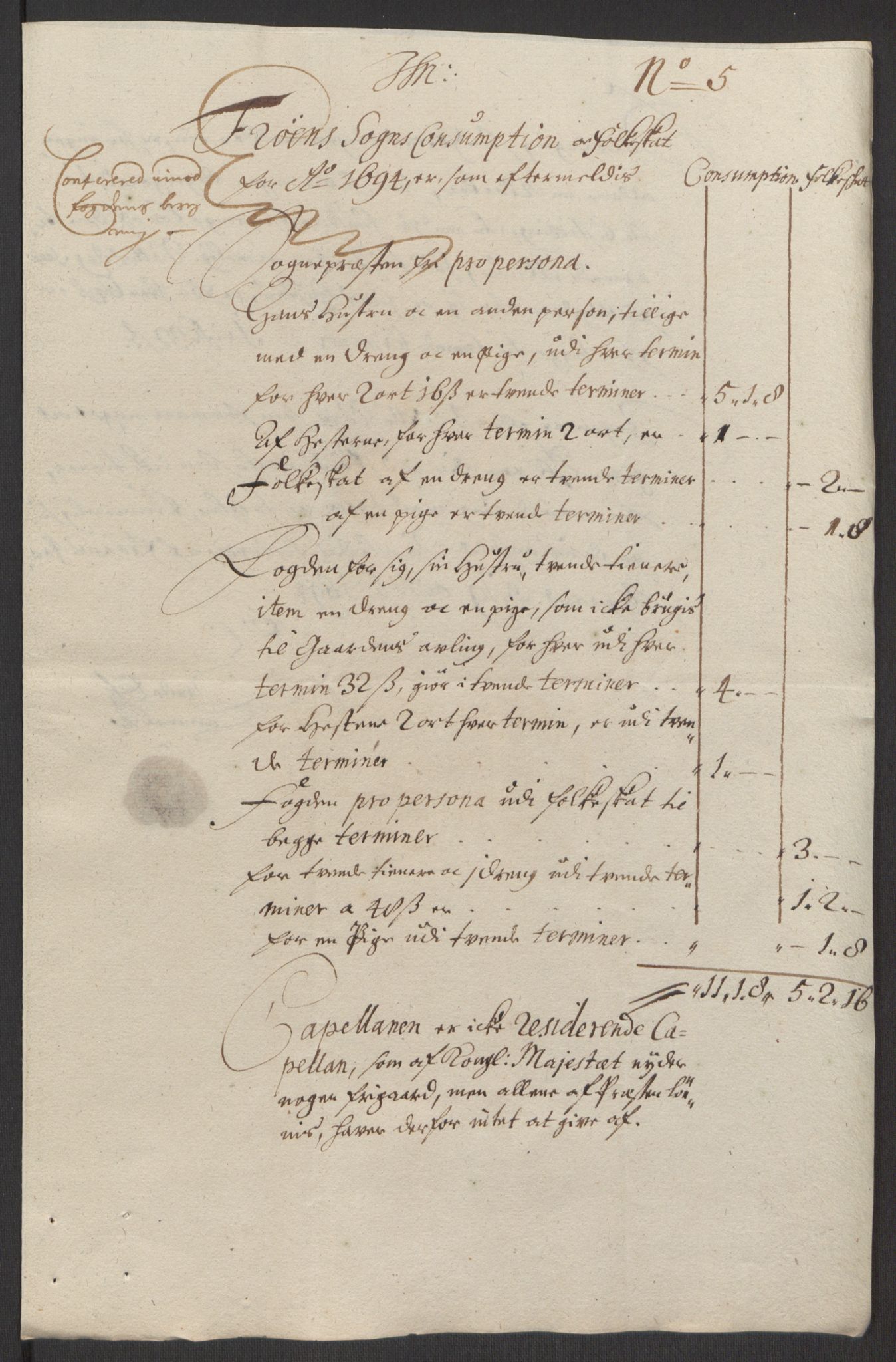 Rentekammeret inntil 1814, Reviderte regnskaper, Fogderegnskap, AV/RA-EA-4092/R17/L1168: Fogderegnskap Gudbrandsdal, 1694, p. 356