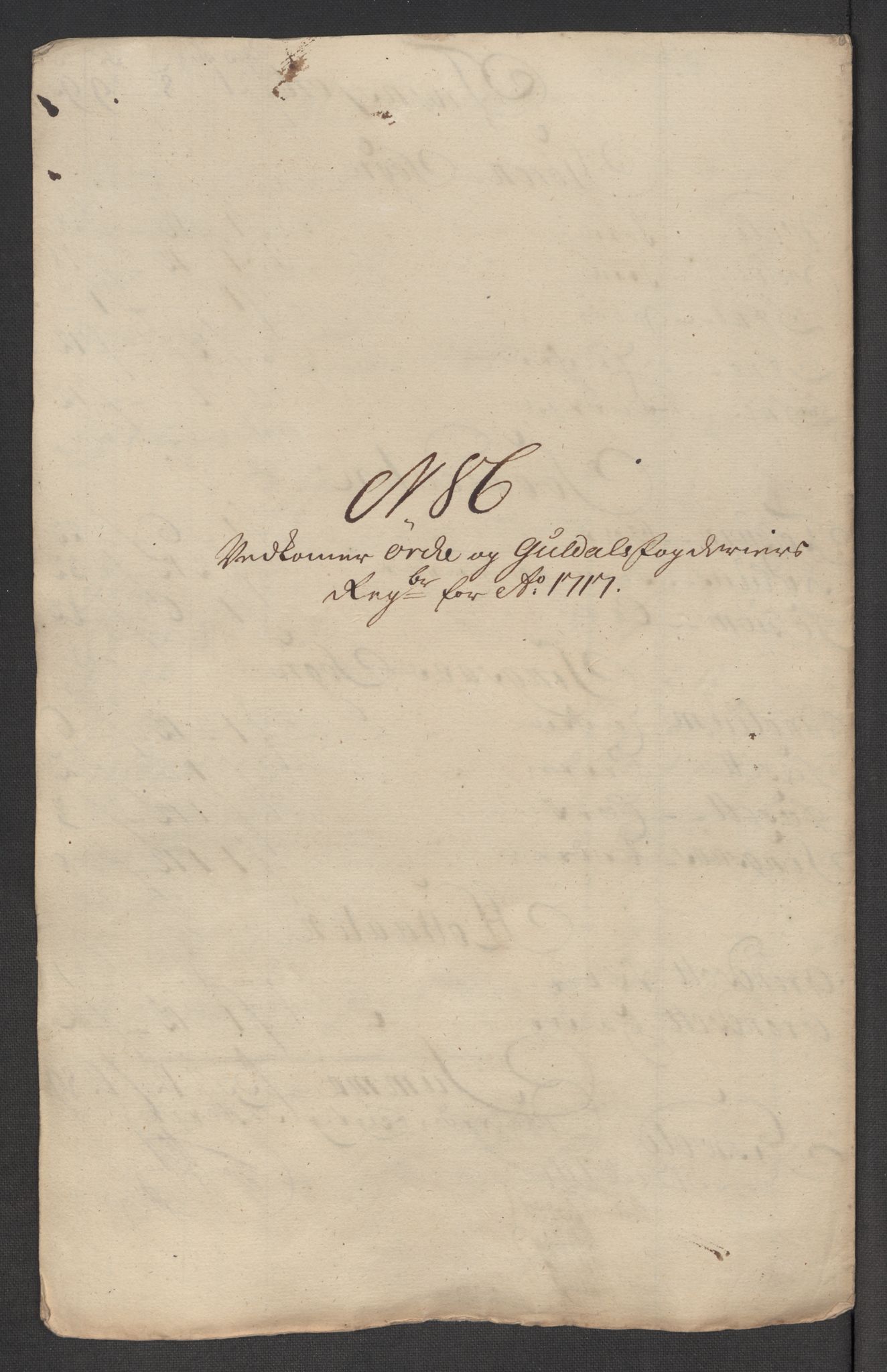 Rentekammeret inntil 1814, Reviderte regnskaper, Fogderegnskap, AV/RA-EA-4092/R60/L3969: Fogderegnskap Orkdal og Gauldal, 1717, p. 567