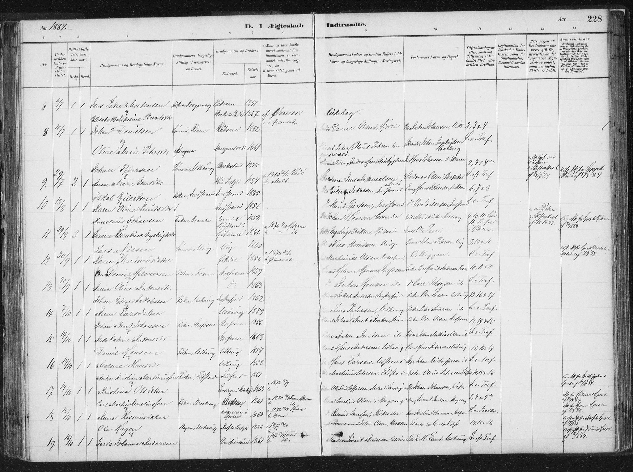 Ministerialprotokoller, klokkerbøker og fødselsregistre - Sør-Trøndelag, SAT/A-1456/659/L0739: Parish register (official) no. 659A09, 1879-1893, p. 228