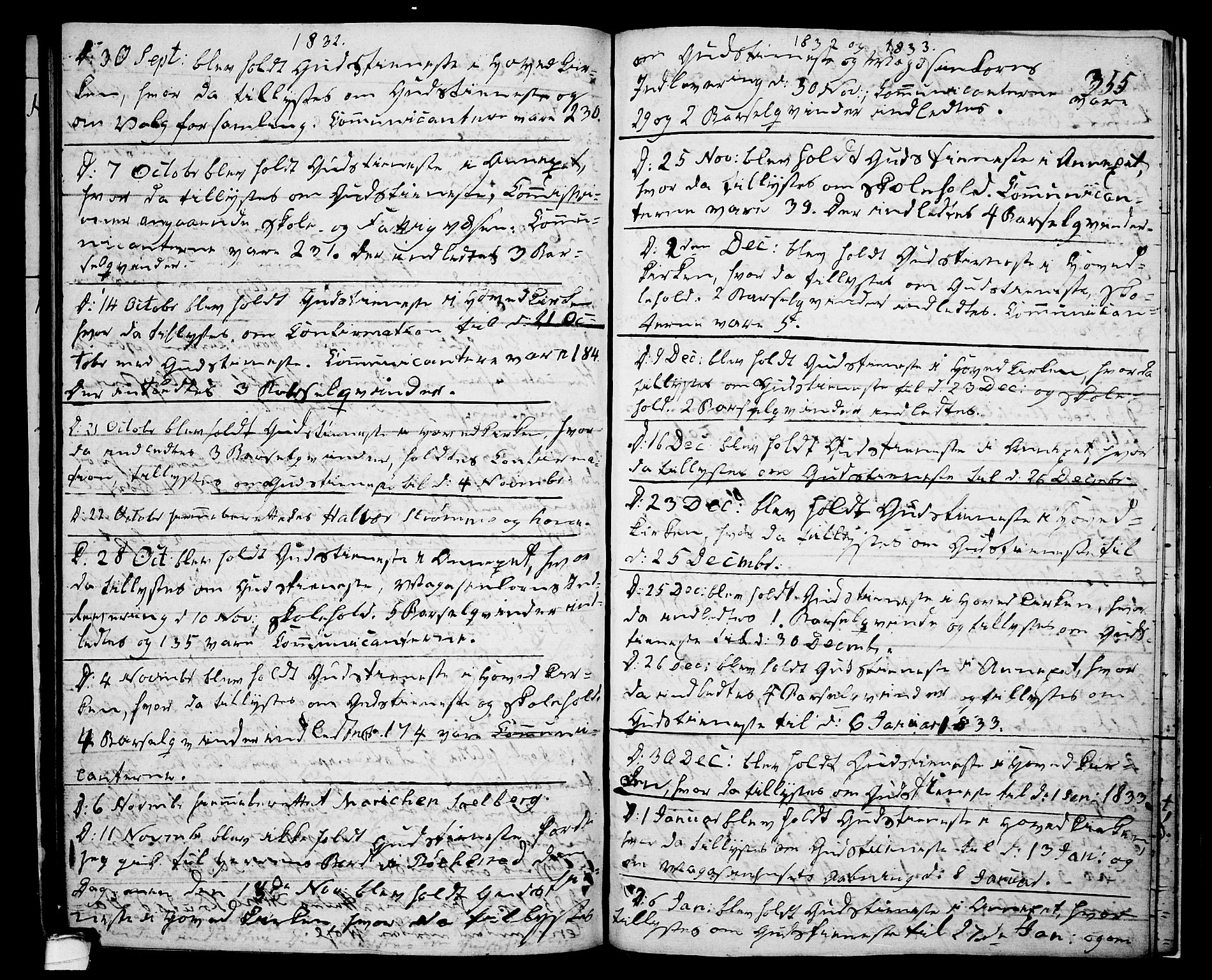 Drangedal kirkebøker, AV/SAKO-A-258/F/Fa/L0006: Parish register (official) no. 6, 1831-1837, p. 355
