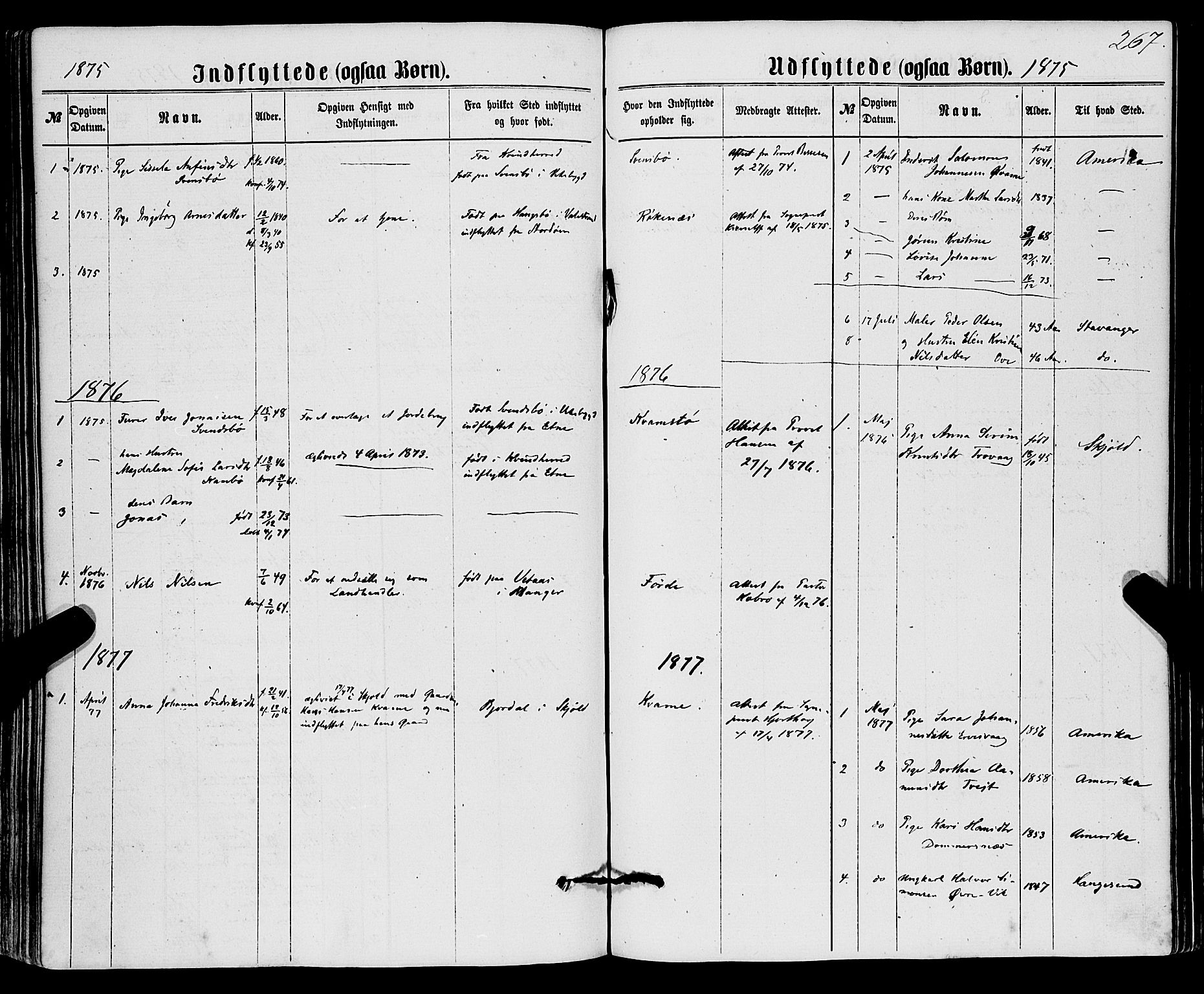 Sveio Sokneprestembete, AV/SAB-A-78501/H/Haa: Parish register (official) no. A 1, 1861-1877, p. 267