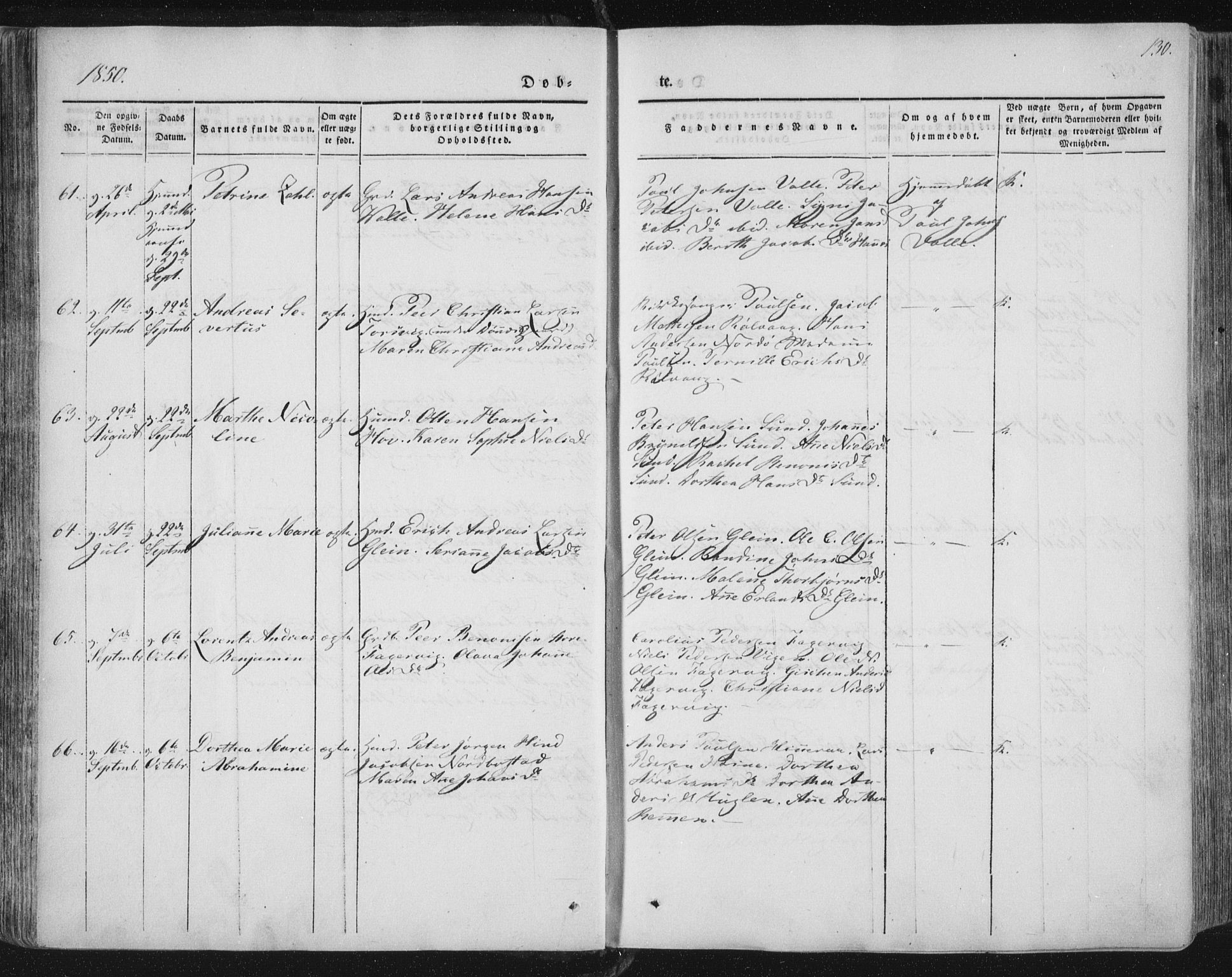 Ministerialprotokoller, klokkerbøker og fødselsregistre - Nordland, AV/SAT-A-1459/838/L0549: Parish register (official) no. 838A07, 1840-1854, p. 130