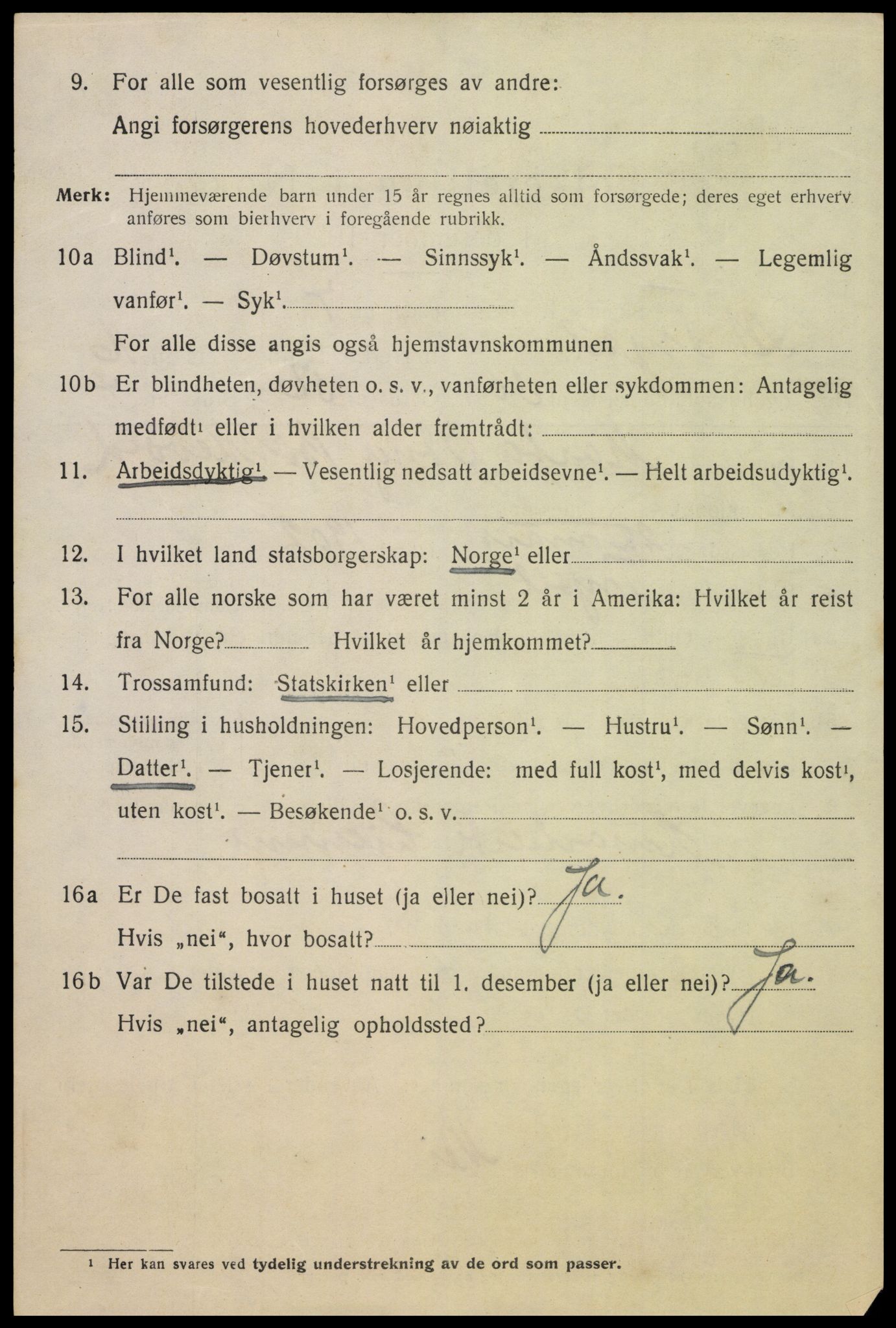 SAH, 1920 census for Trysil, 1920, p. 9772