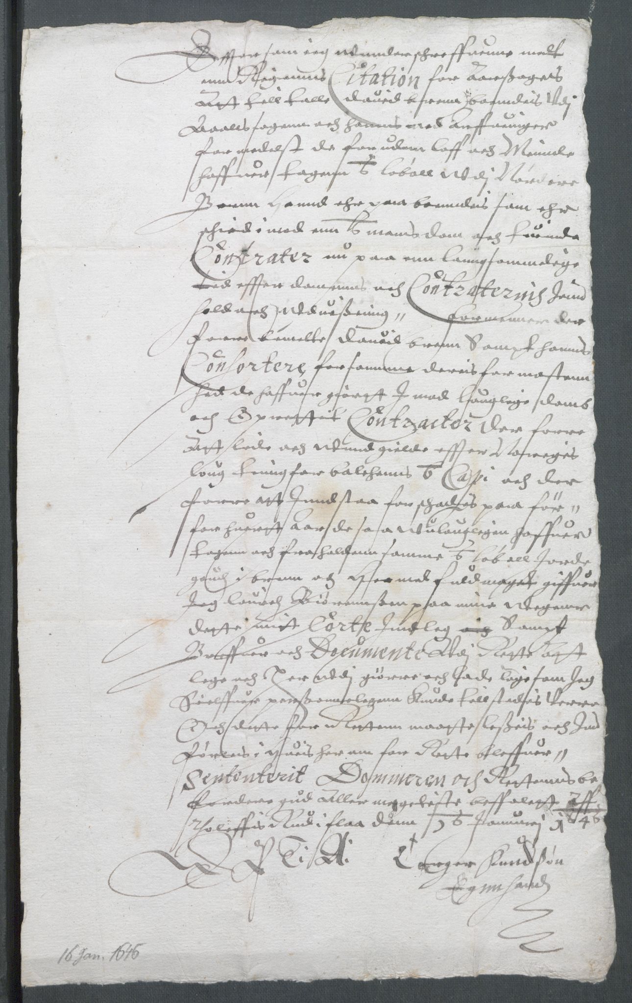 Riksarkivets diplomsamling, RA/EA-5965/F02/L0159: Dokumenter, 1645-1646, p. 47