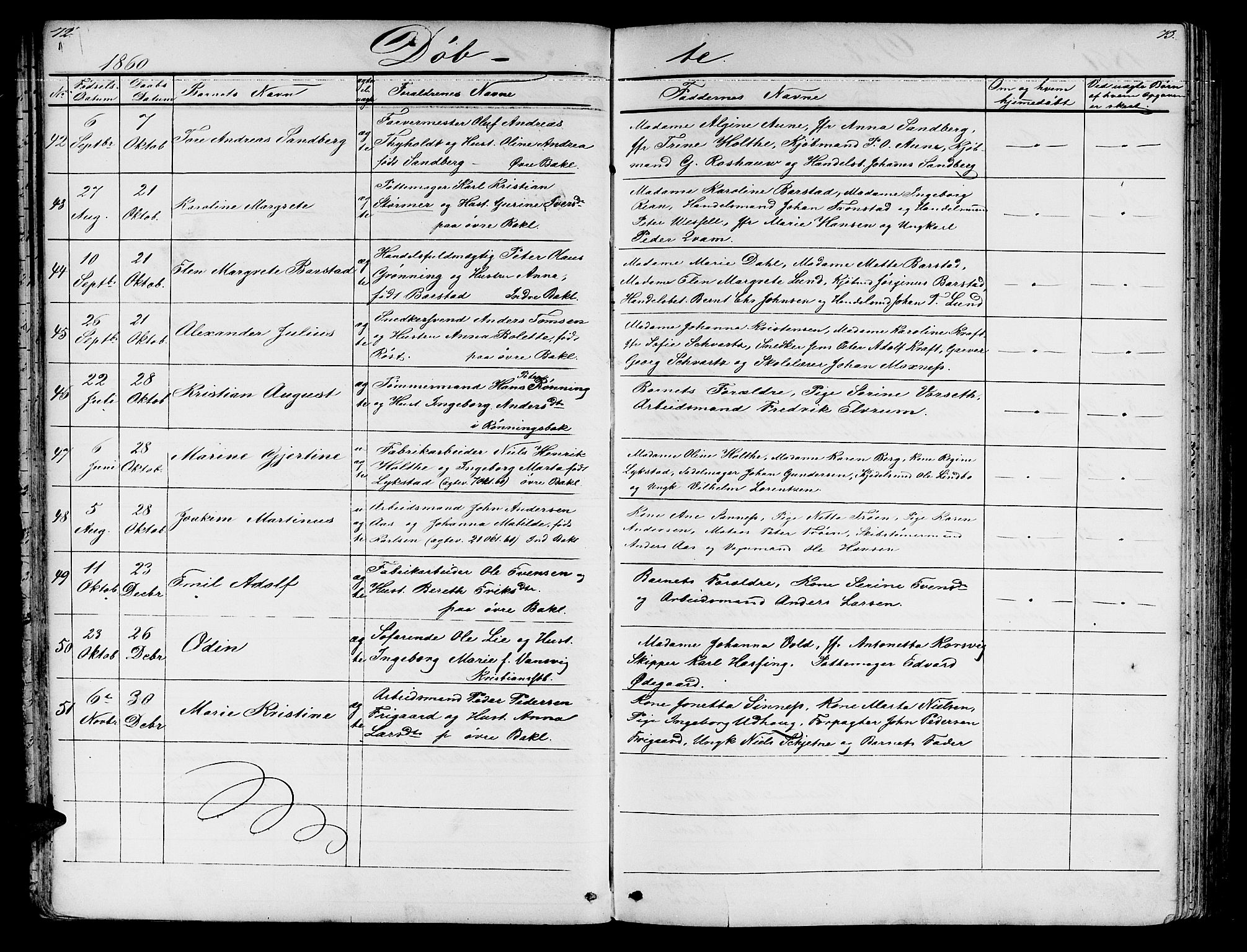 Ministerialprotokoller, klokkerbøker og fødselsregistre - Sør-Trøndelag, SAT/A-1456/604/L0219: Parish register (copy) no. 604C02, 1851-1869, p. 72-73