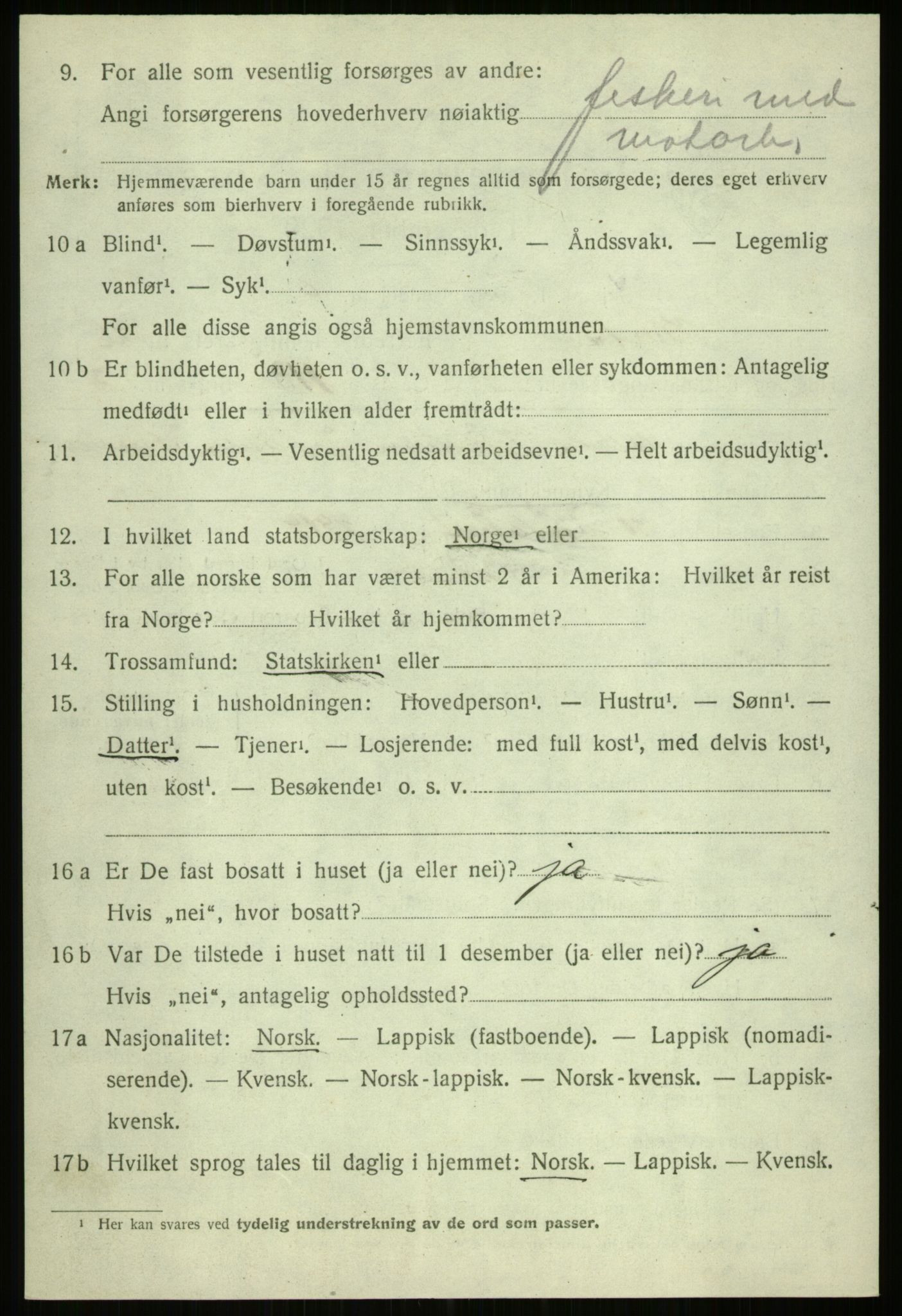 SATØ, 1920 census for Ibestad, 1920, p. 13658