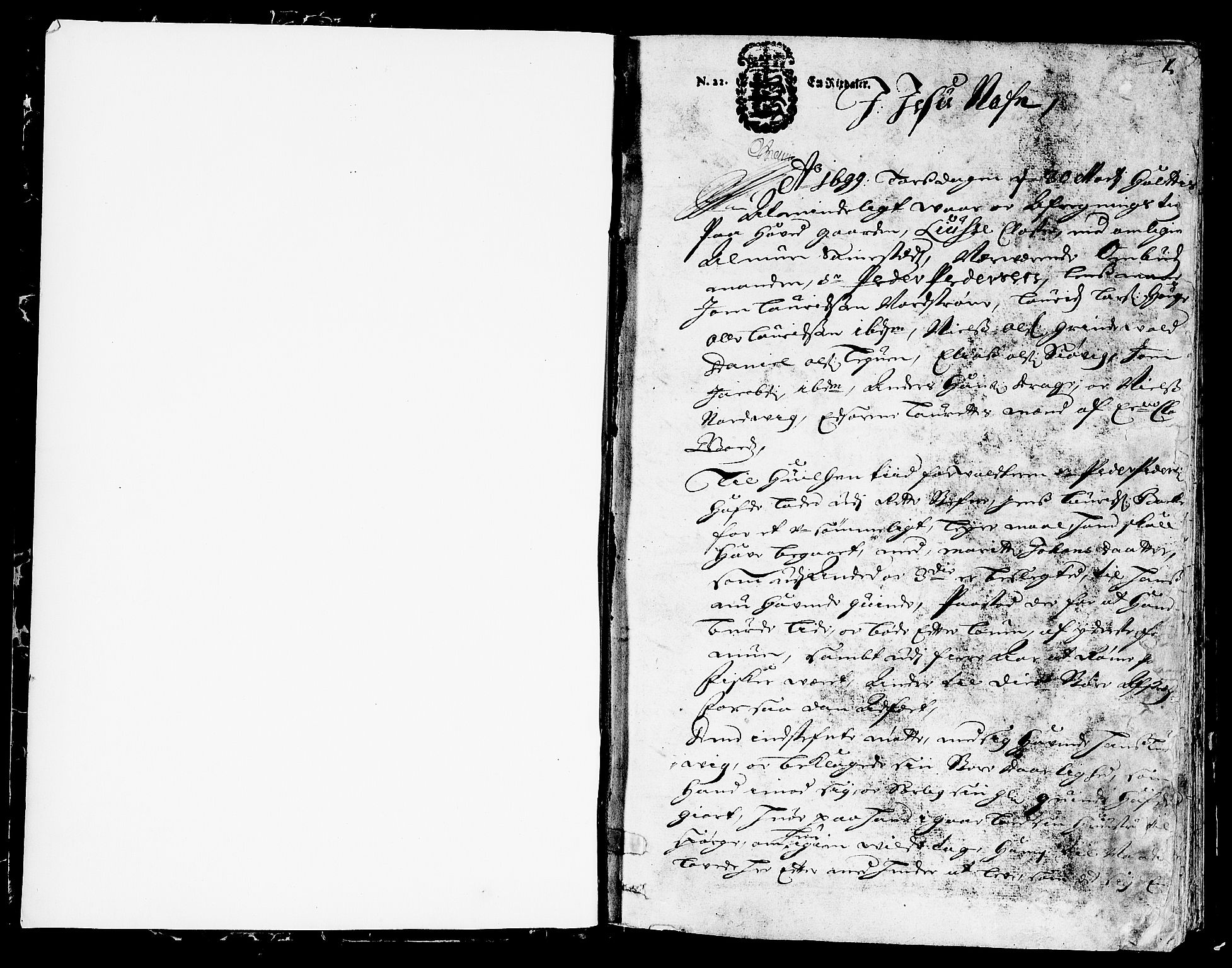 Hardanger og Voss sorenskriveri, SAB/A-2501/1/1A/1Ad/L0001: Tingbok for Hardanger, Voss og Lysekloster, 1699-1701, p. 0b-1a