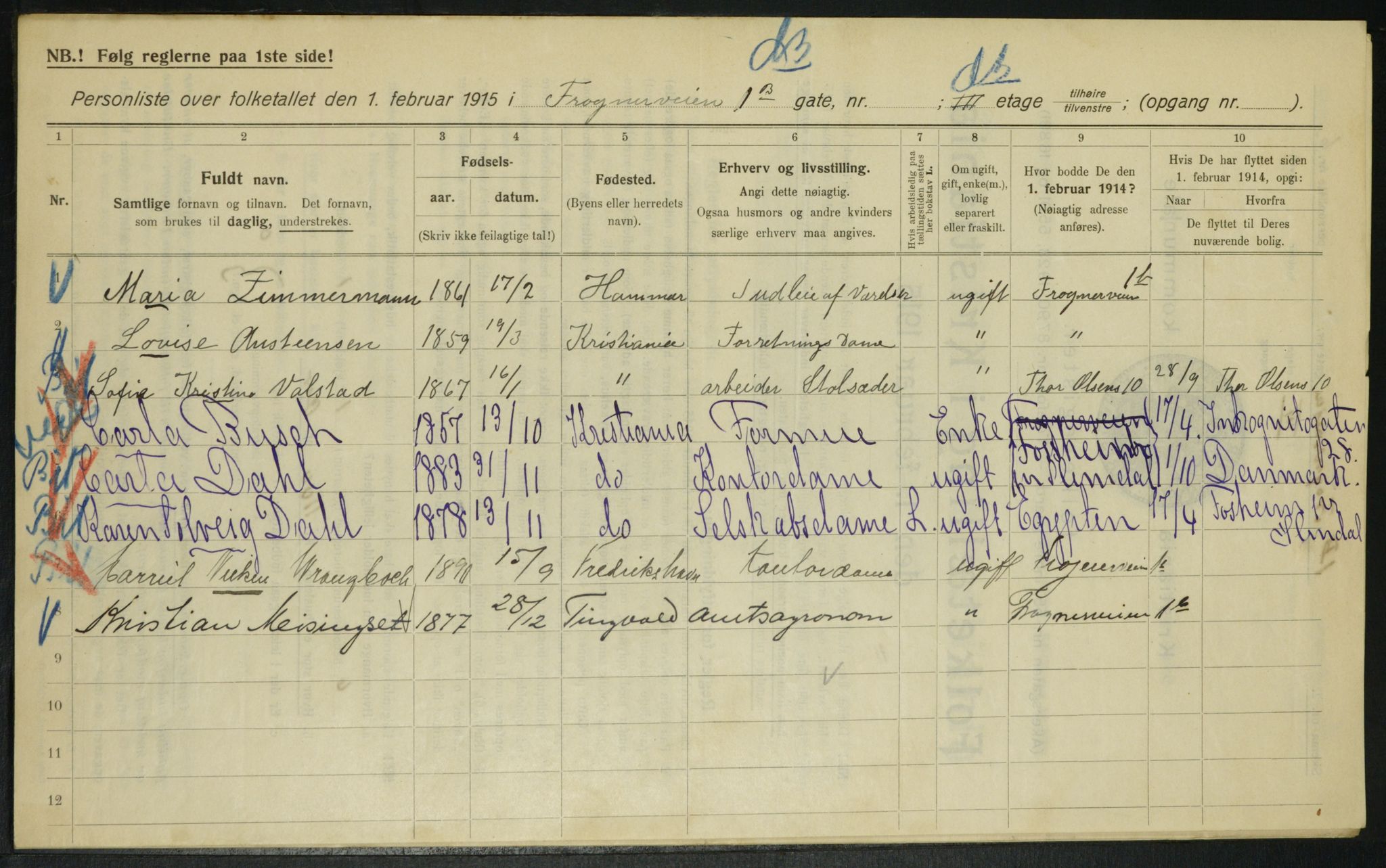 OBA, Municipal Census 1915 for Kristiania, 1915, p. 26799