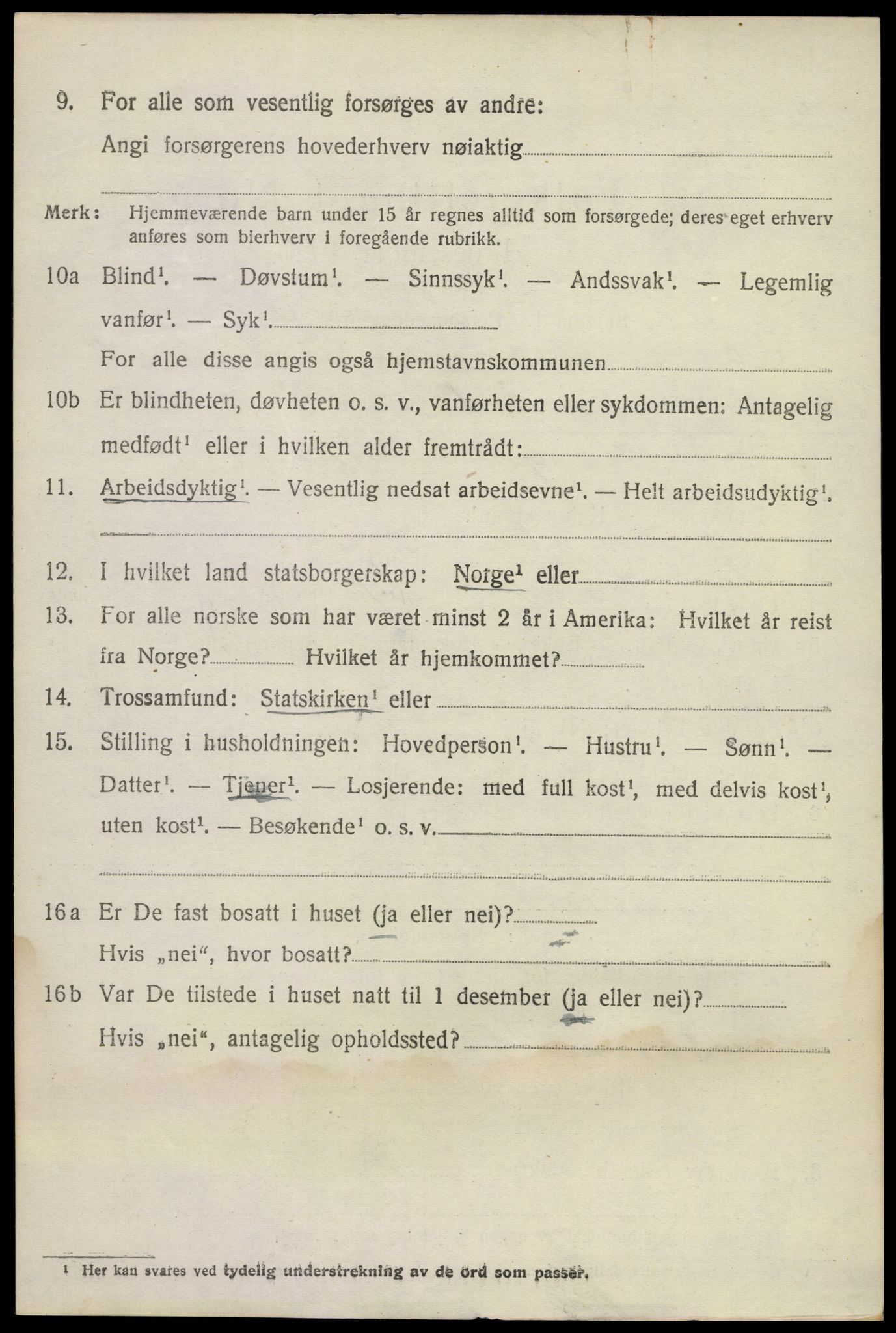 SAKO, 1920 census for Sandeherred, 1920, p. 10981