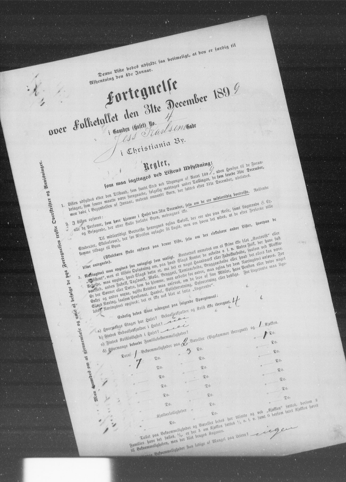 OBA, Municipal Census 1899 for Kristiania, 1899, p. 6088