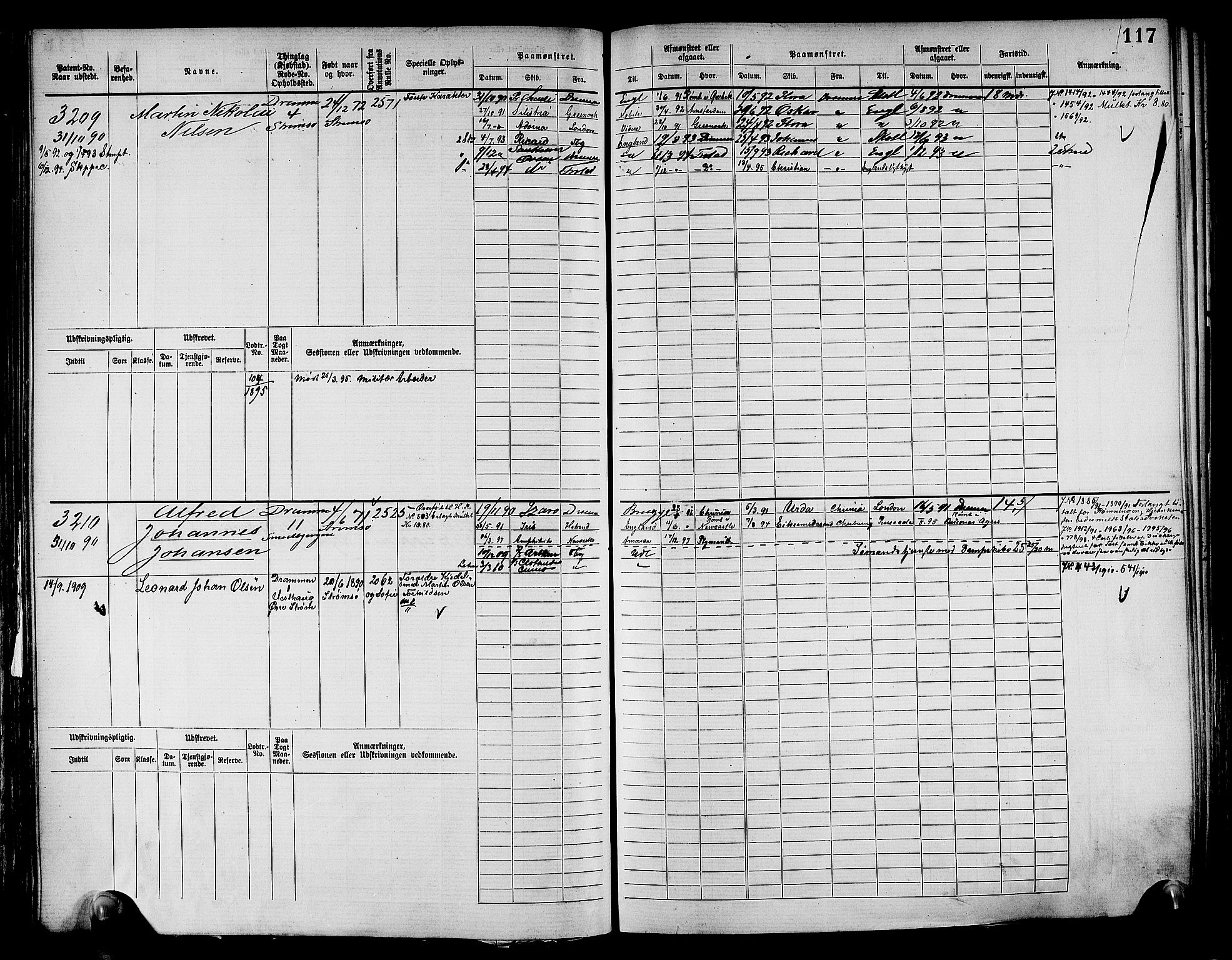 Drammen innrulleringsdistrikt, AV/SAKO-A-781/F/Fc/L0004: Hovedrulle, 1885, p. 122