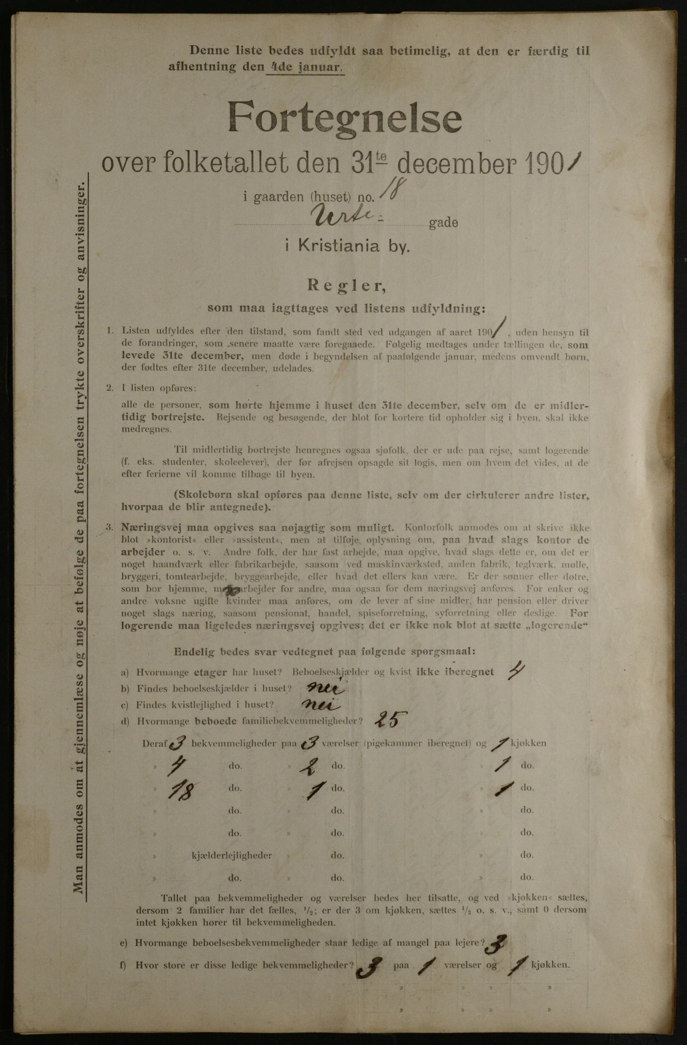 OBA, Municipal Census 1901 for Kristiania, 1901, p. 18580