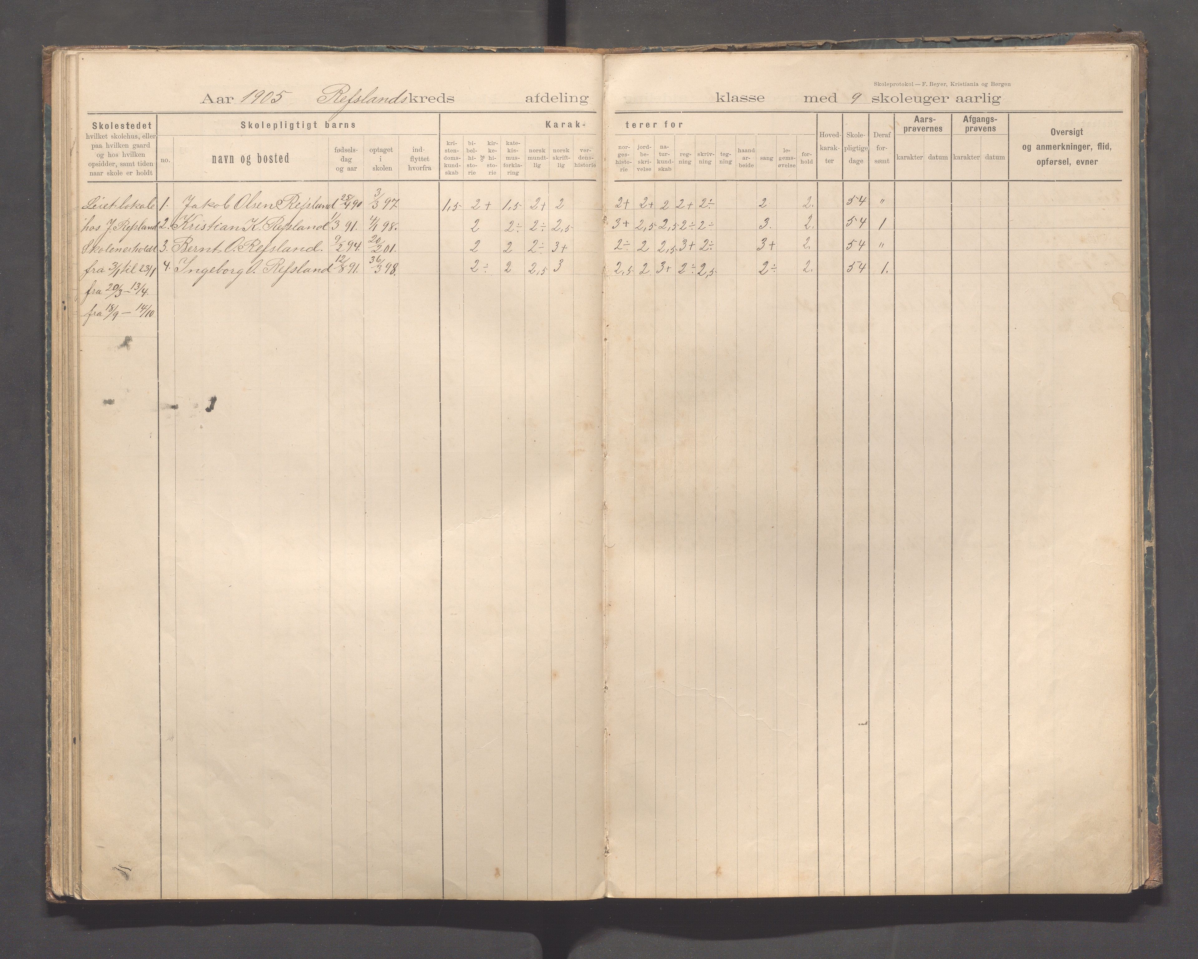 Sokndal kommune- Eia skole, IKAR/K-101148/H/L0001: Skoleprotokoll - Eia, Refsland, Tellnes, 1894-1919, p. 46