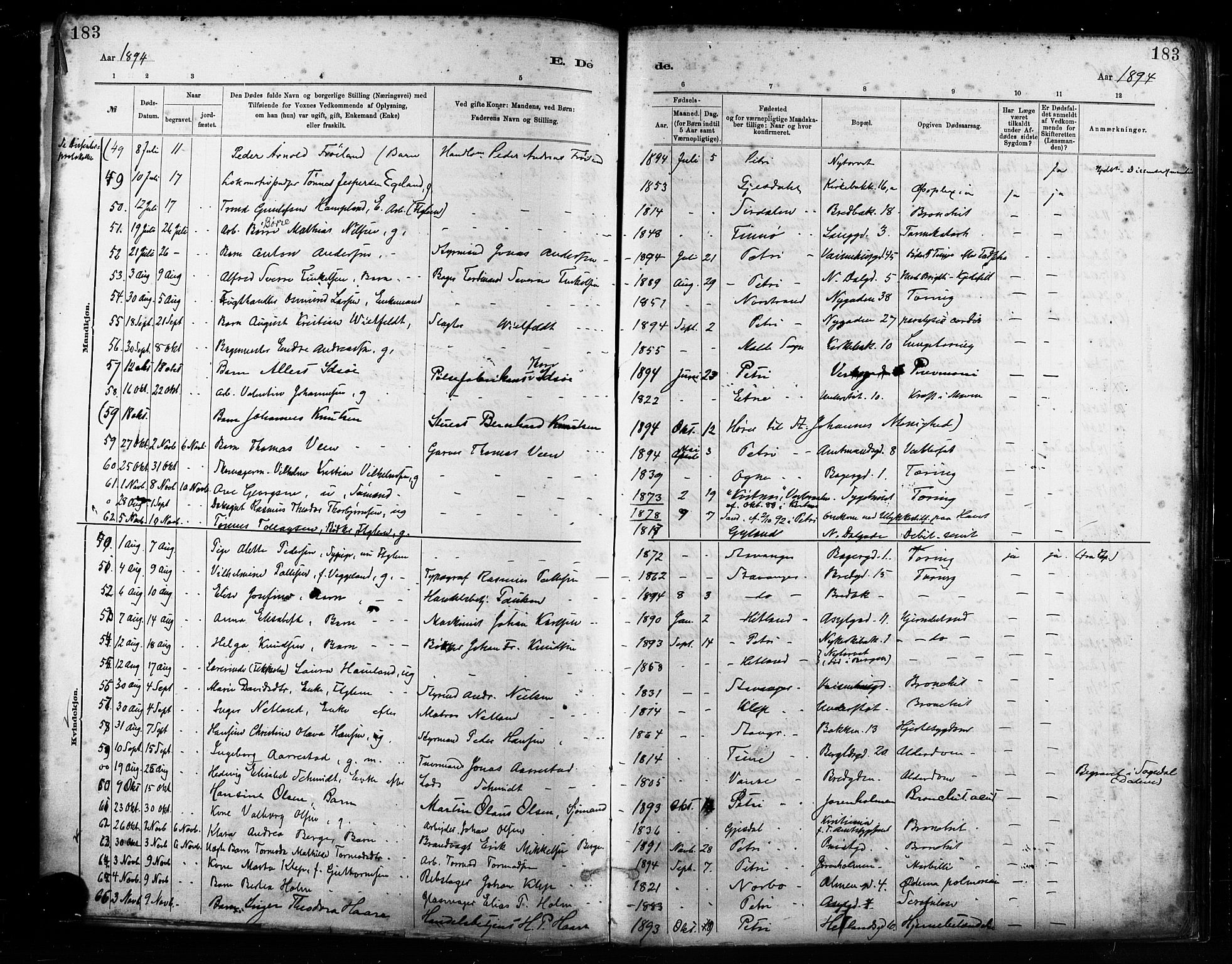 St. Petri sokneprestkontor, AV/SAST-A-101813/001/30/30BA/L0017: Parish register (official) no. A 17, 1879-1895, p. 183