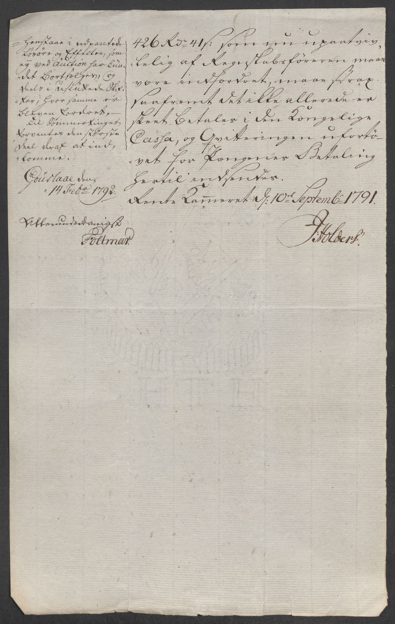 Rentekammeret inntil 1814, Reviderte regnskaper, Mindre regnskaper, AV/RA-EA-4068/Rf/Rfe/L0040: Ryfylke fogderi, Råbyggelaget fogderi, Salten fogderi, 1789, p. 210