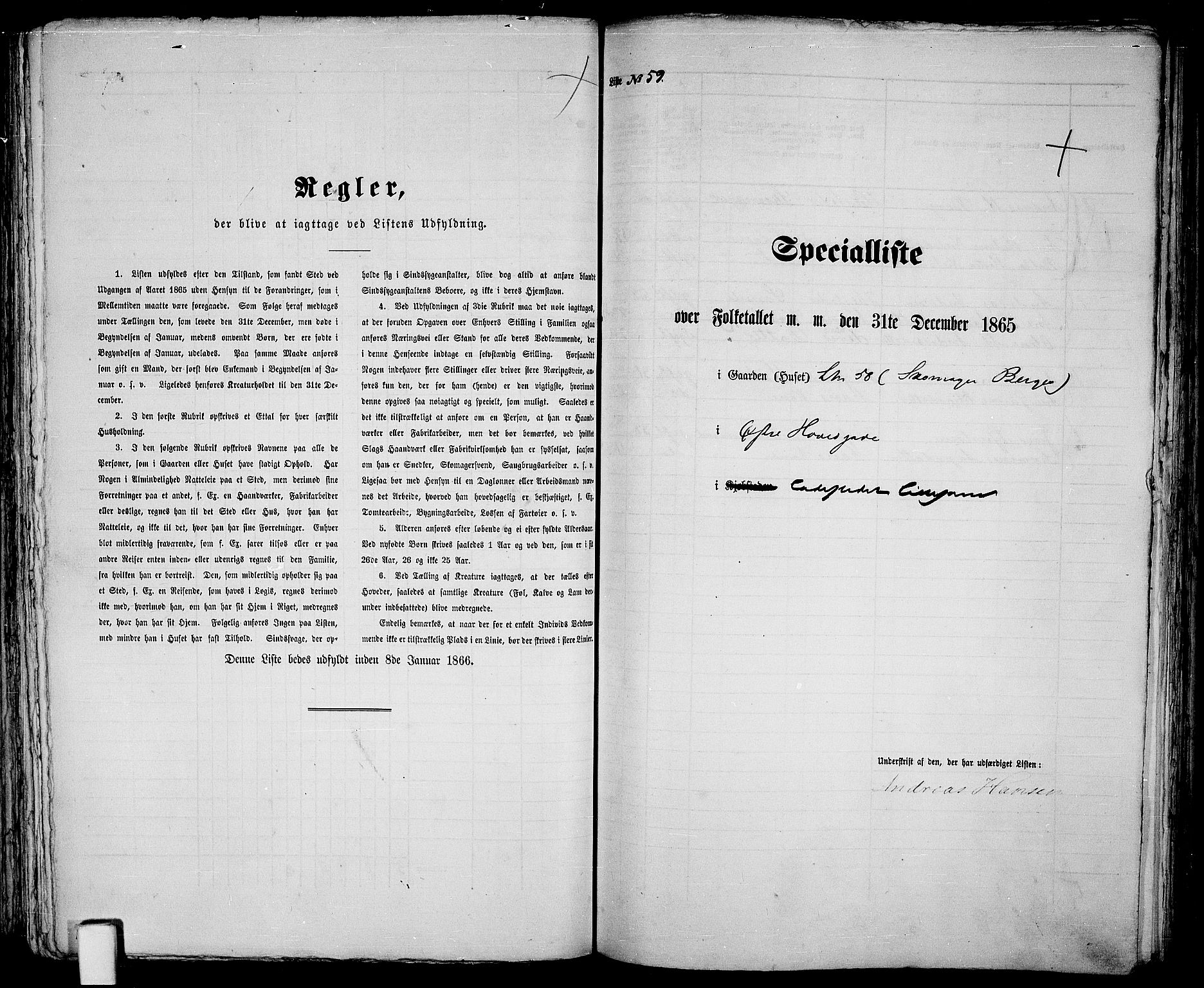 RA, 1865 census for Vestre Moland/Lillesand, 1865, p. 126