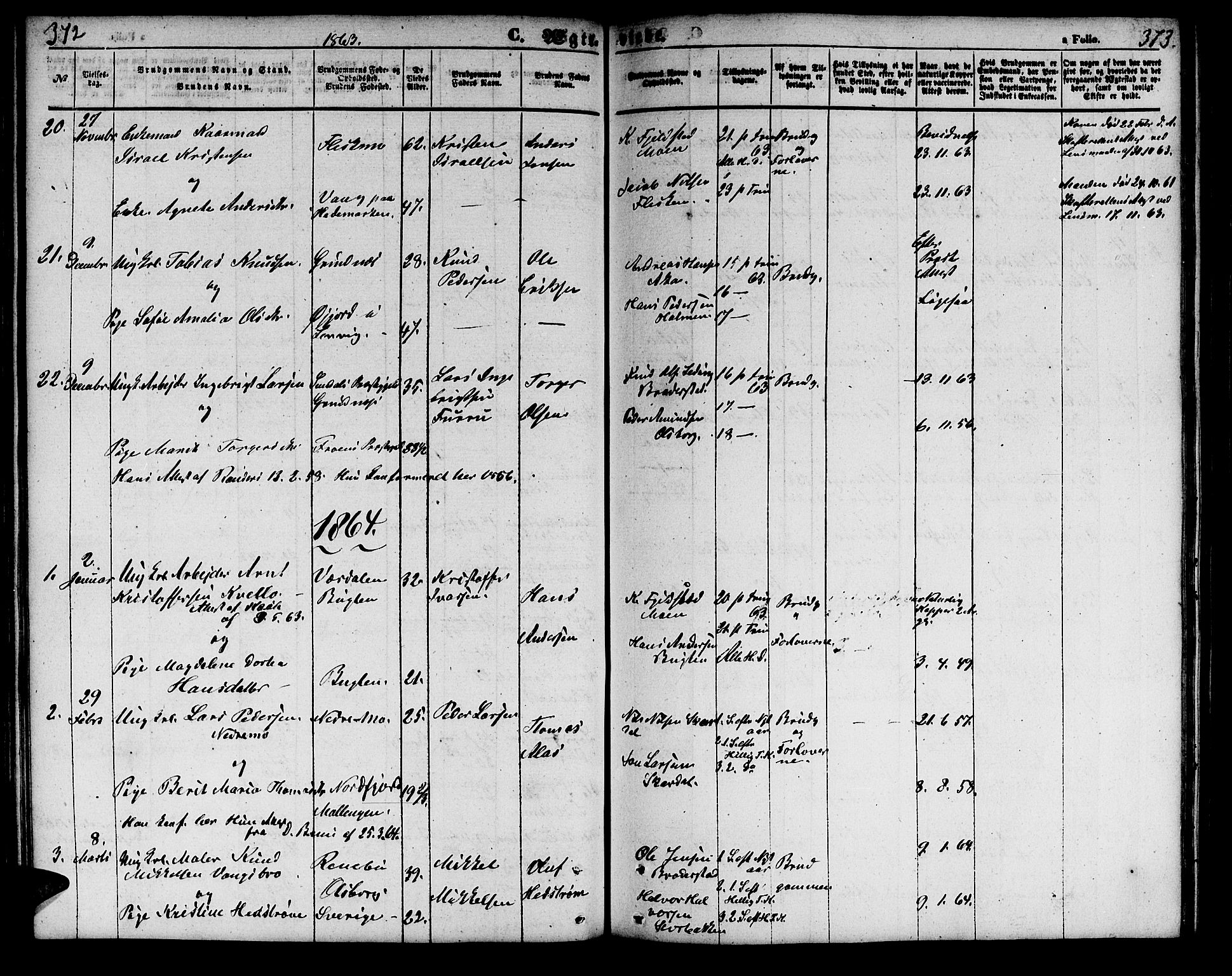 Målselv sokneprestembete, AV/SATØ-S-1311/G/Ga/Gab/L0001klokker: Parish register (copy) no. 1, 1856-1866, p. 372-373