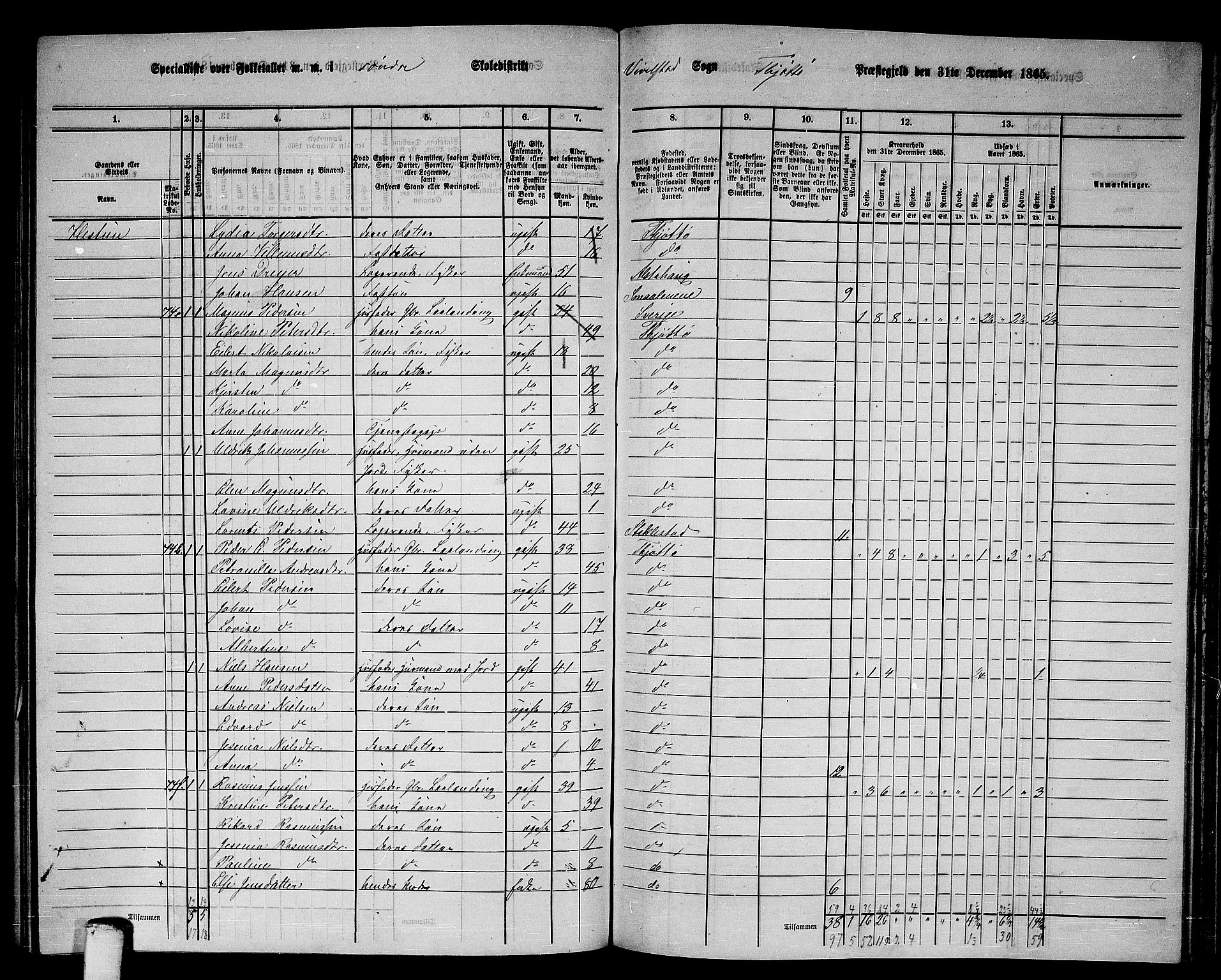 RA, 1865 census for Tjøtta, 1865, p. 106