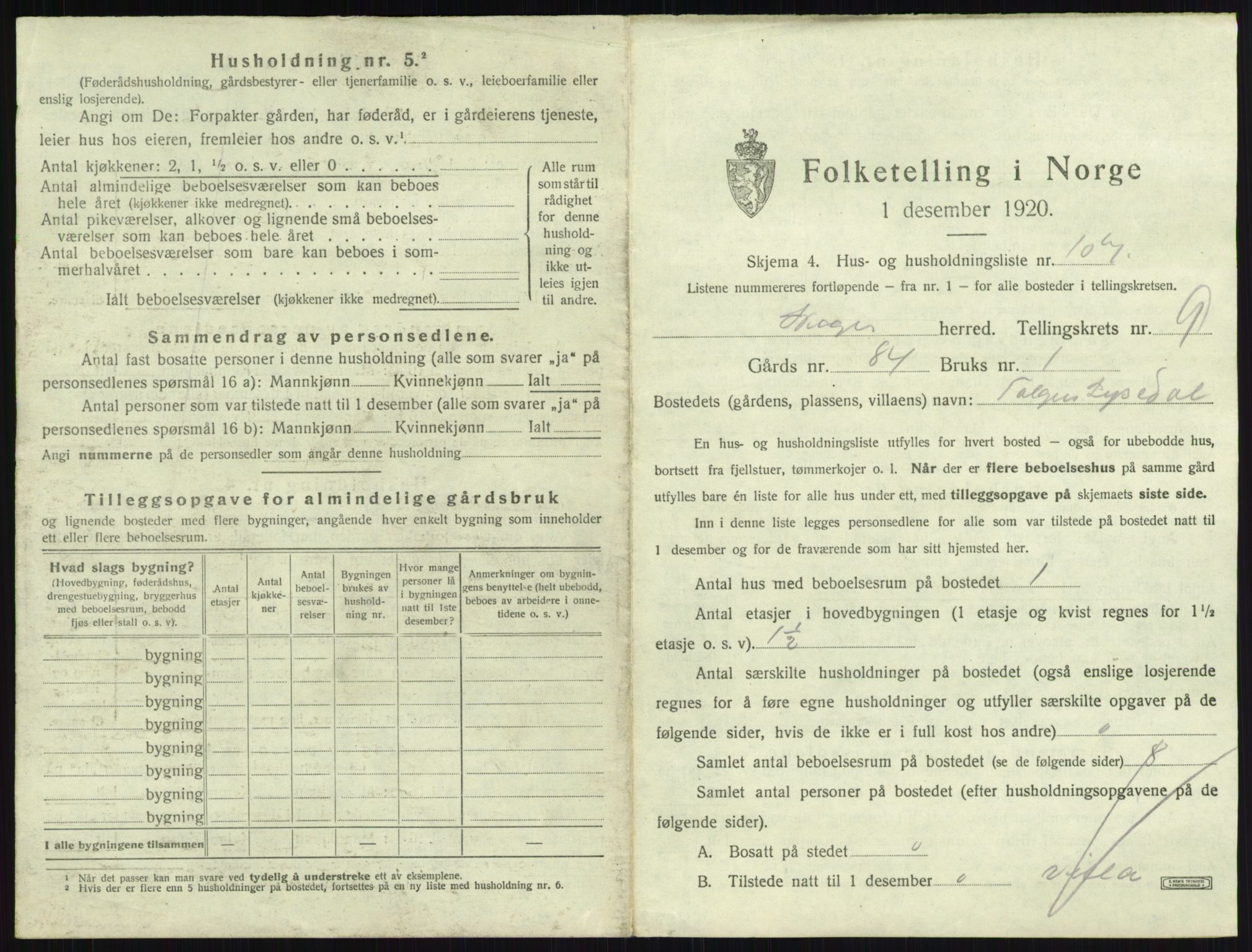 SAKO, 1920 census for Skoger, 1920, p. 2003