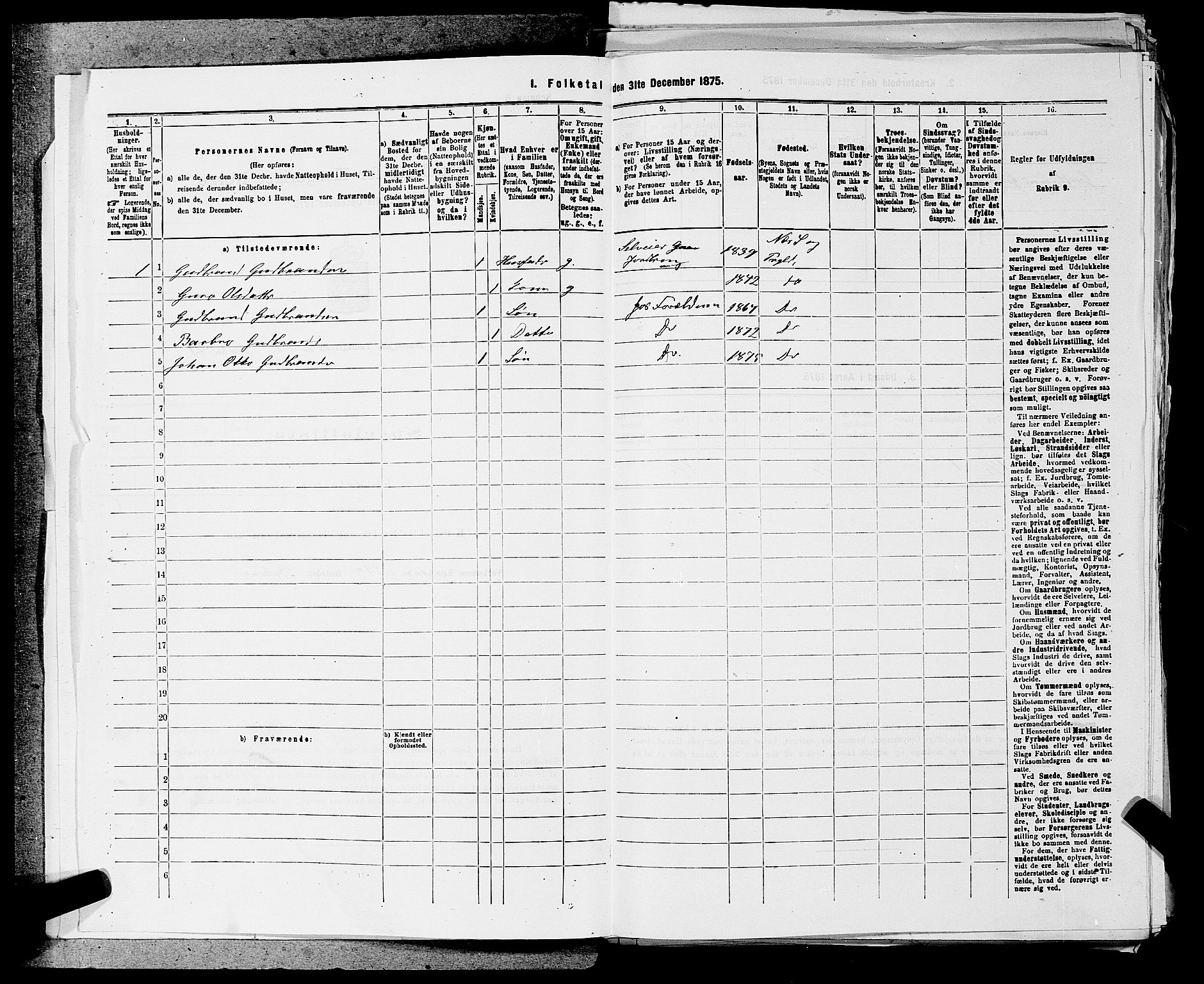 SAKO, 1875 census for 0616P Nes, 1875, p. 58