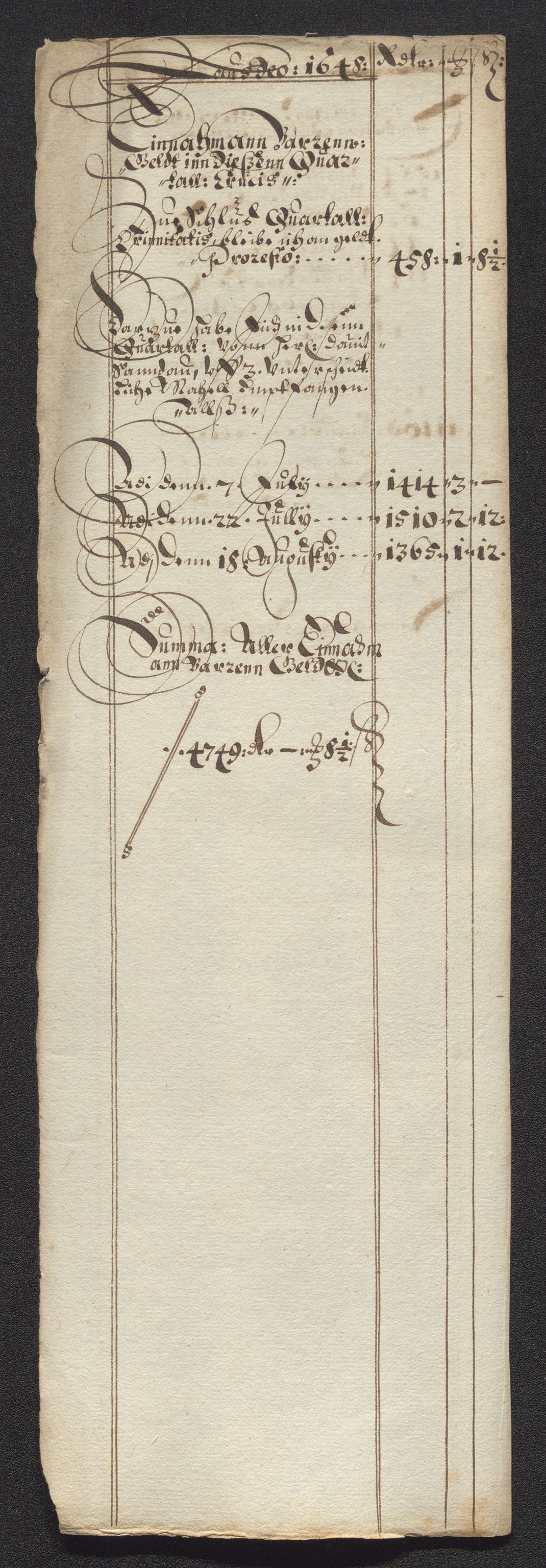 Kongsberg Sølvverk 1623-1816, SAKO/EA-3135/001/D/Dc/Dcd/L0022: Utgiftsregnskap for gruver m.m., 1647-1648, p. 616