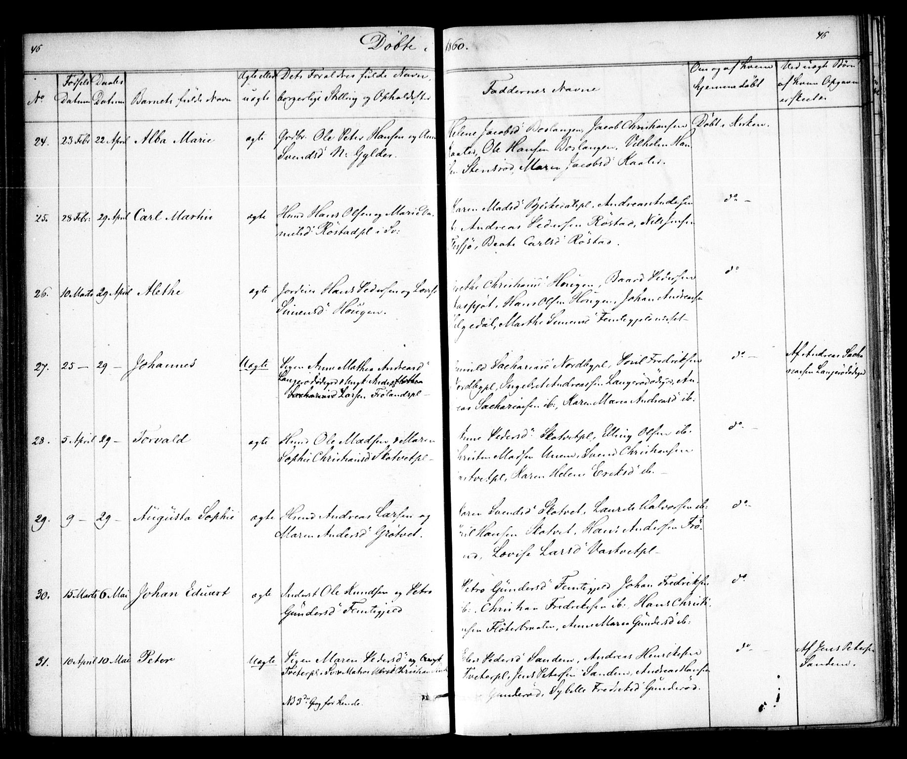 Våler prestekontor Kirkebøker, AV/SAO-A-11083/F/Fa/L0007: Parish register (official) no. I 7, 1856-1861, p. 46