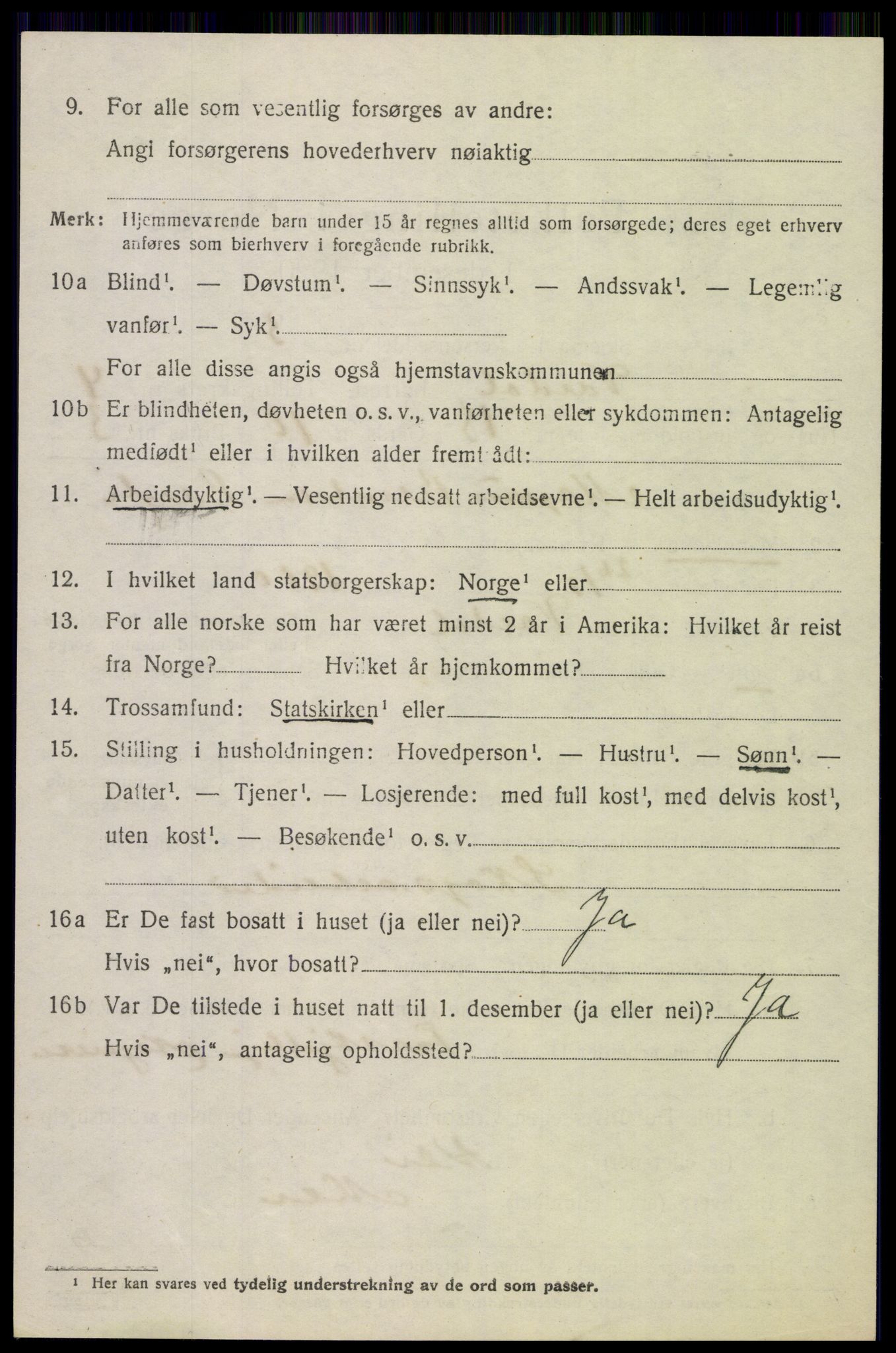 SAH, 1920 census for Vardal, 1920, p. 3046