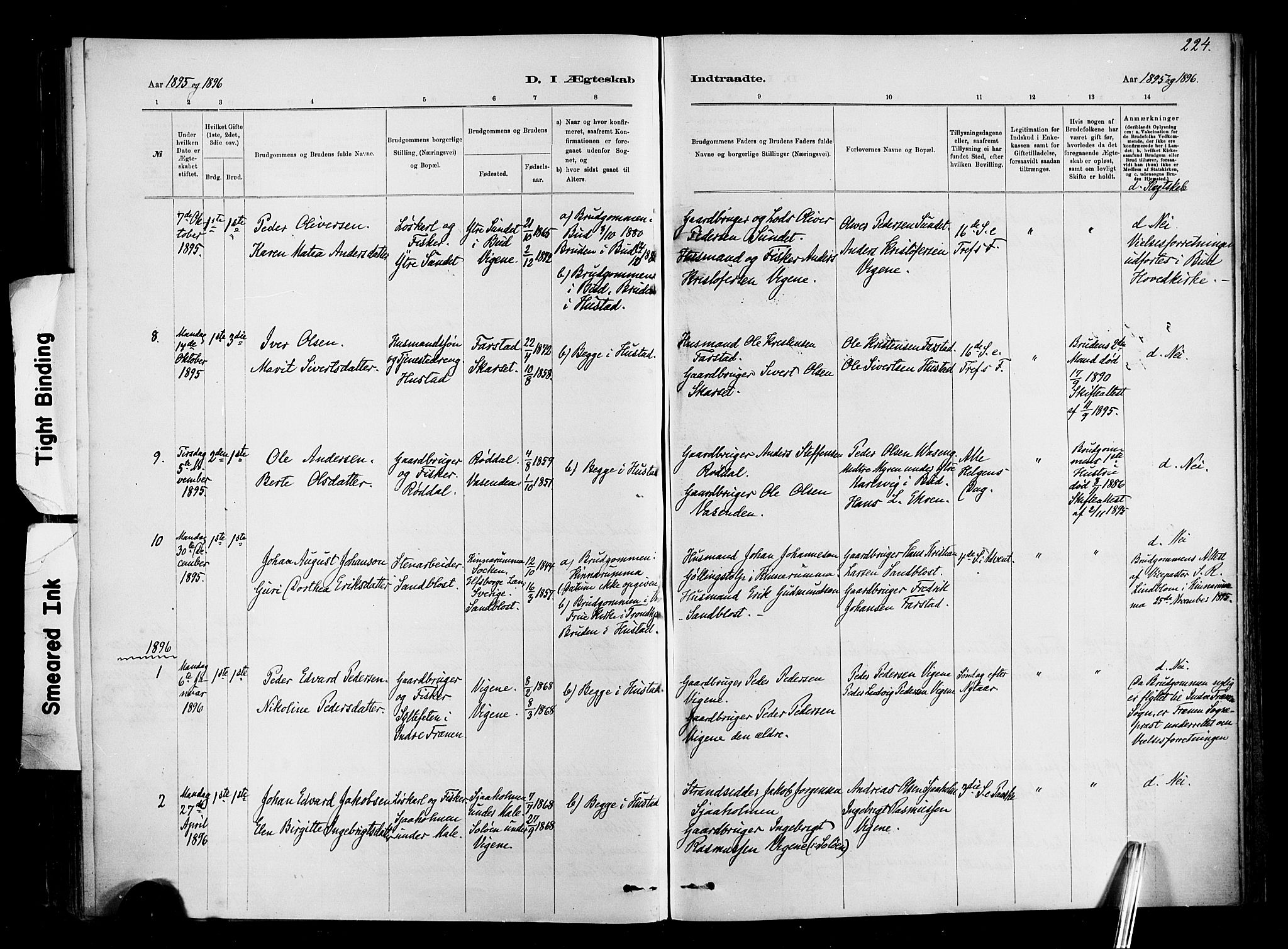 Ministerialprotokoller, klokkerbøker og fødselsregistre - Møre og Romsdal, AV/SAT-A-1454/567/L0778: Parish register (official) no. 567A01, 1881-1903, p. 224