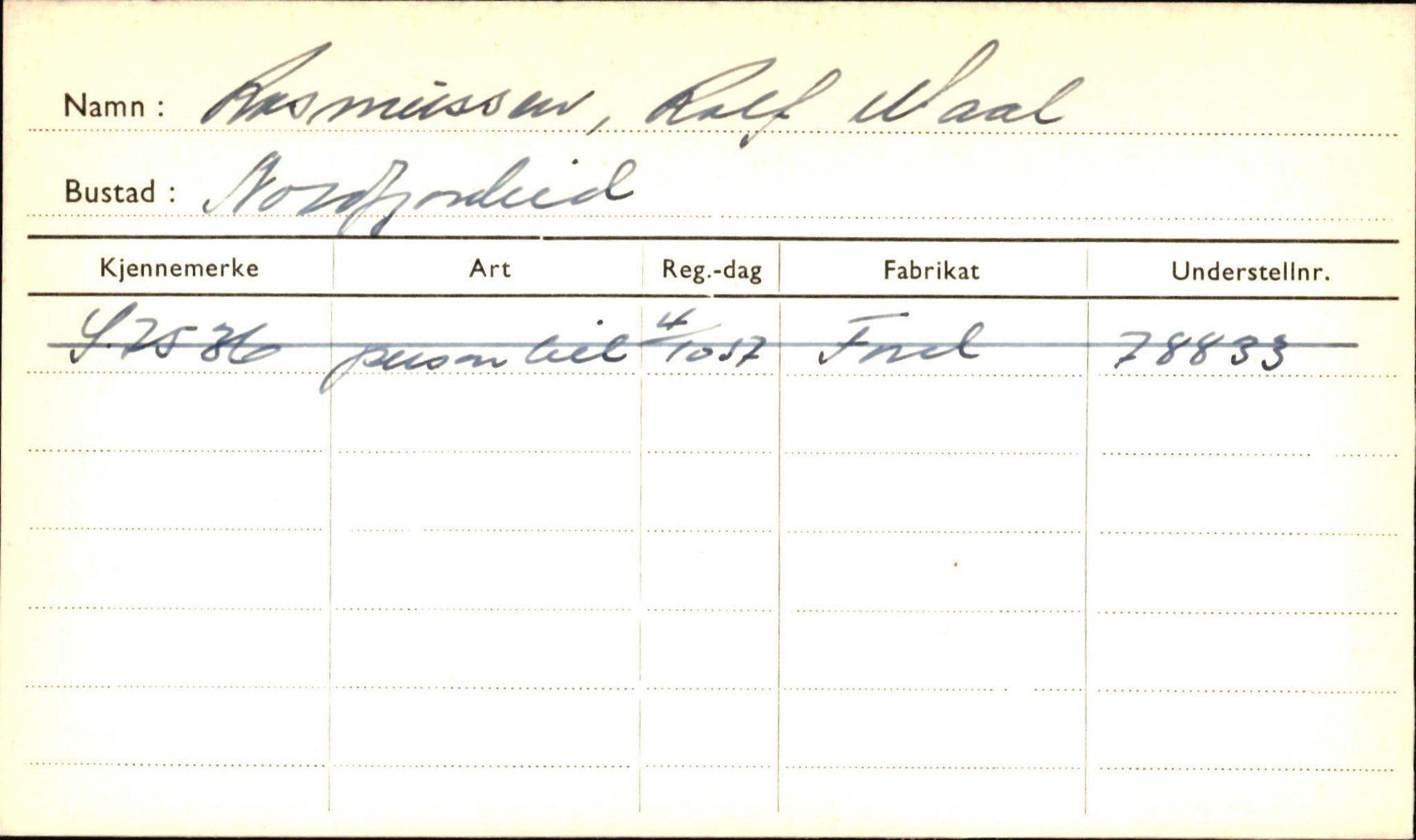 Statens vegvesen, Sogn og Fjordane vegkontor, AV/SAB-A-5301/4/F/L0001E: Eigarregister Fjordane til 1.6.1961, 1930-1961, p. 5