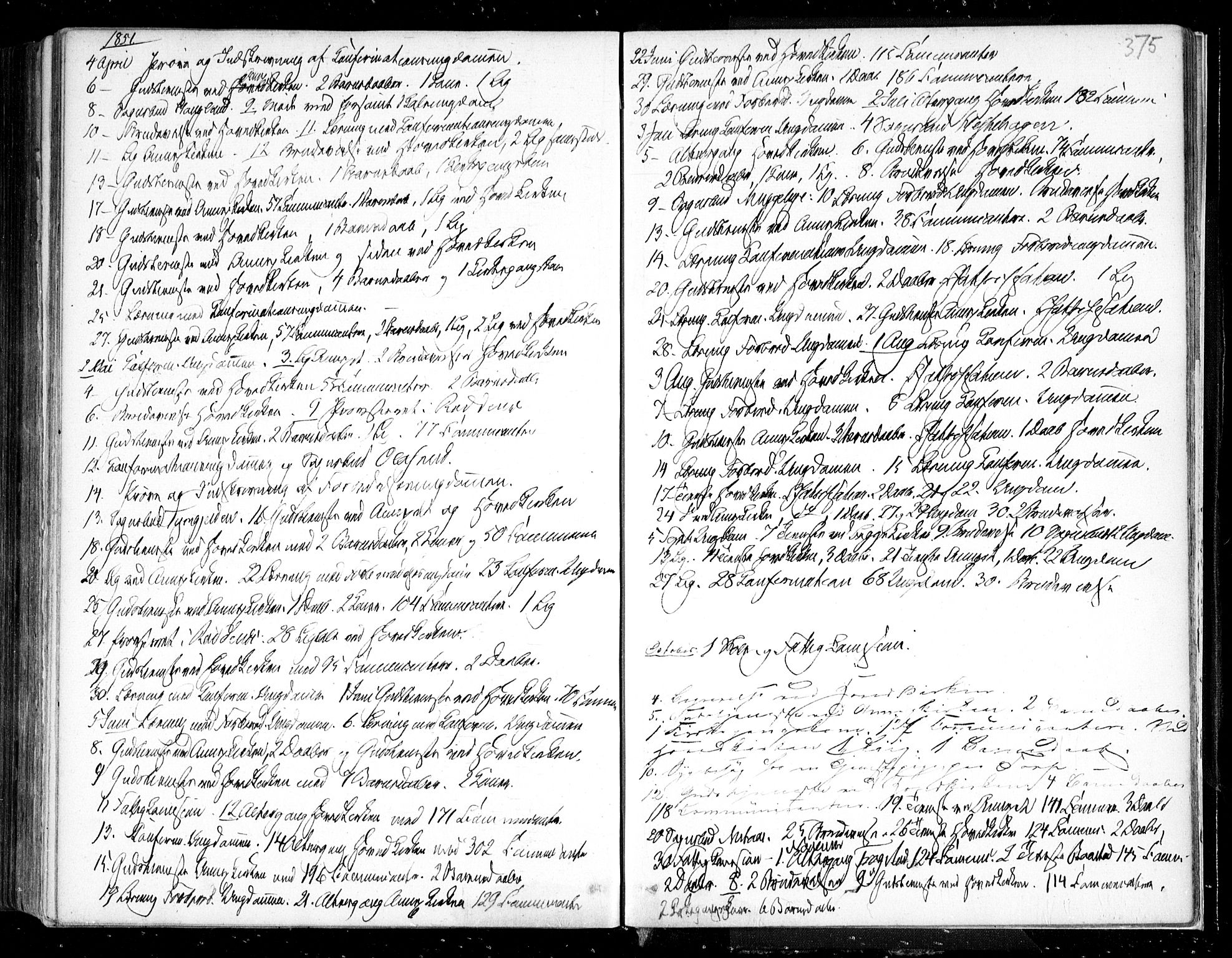 Trøgstad prestekontor Kirkebøker, AV/SAO-A-10925/F/Fa/L0007: Parish register (official) no. I 7, 1845-1854, p. 375