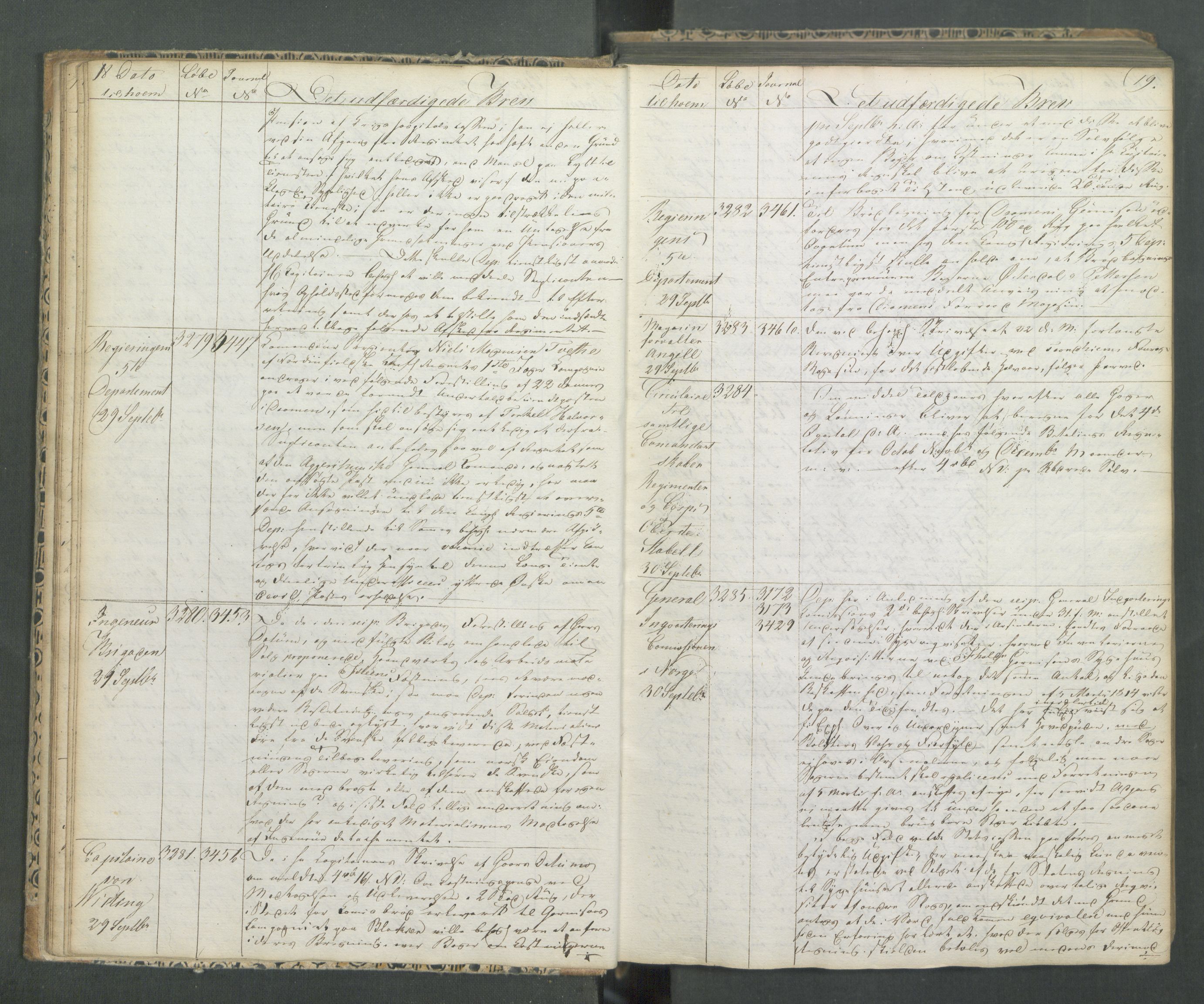 Armédepartementet, AV/RA-RAFA-3493/B/Ba/L0005: 6. Departements Kopibog, 1815, p. 18-19