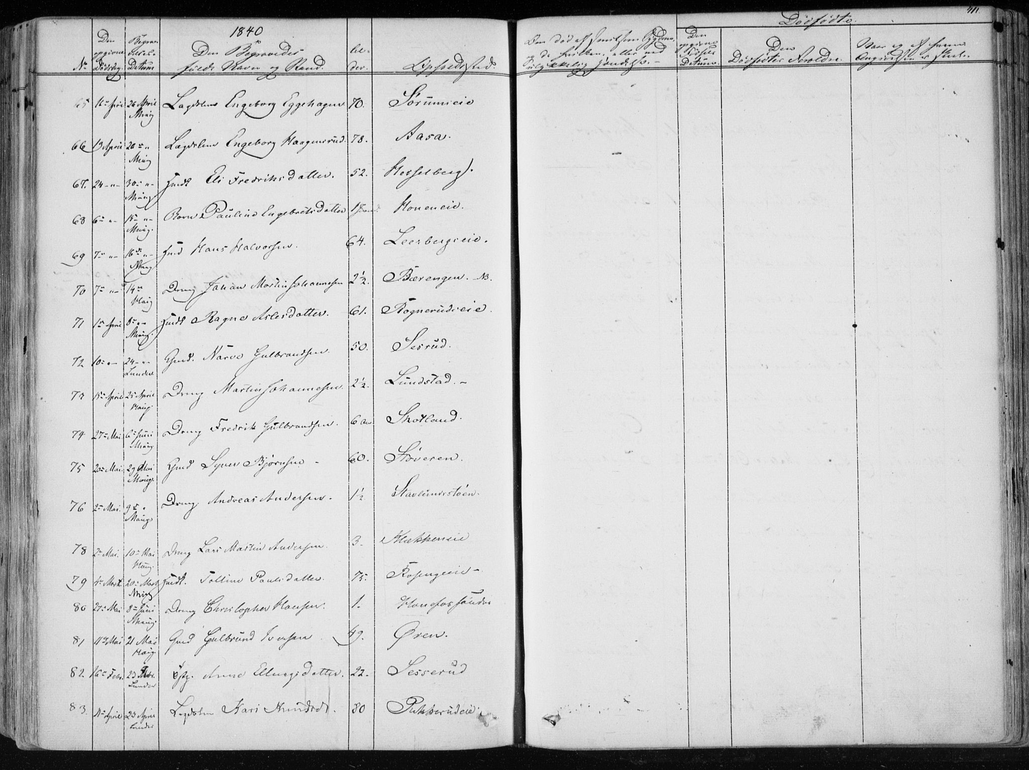 Norderhov kirkebøker, AV/SAKO-A-237/F/Fa/L0010: Parish register (official) no. 10, 1837-1847, p. 411